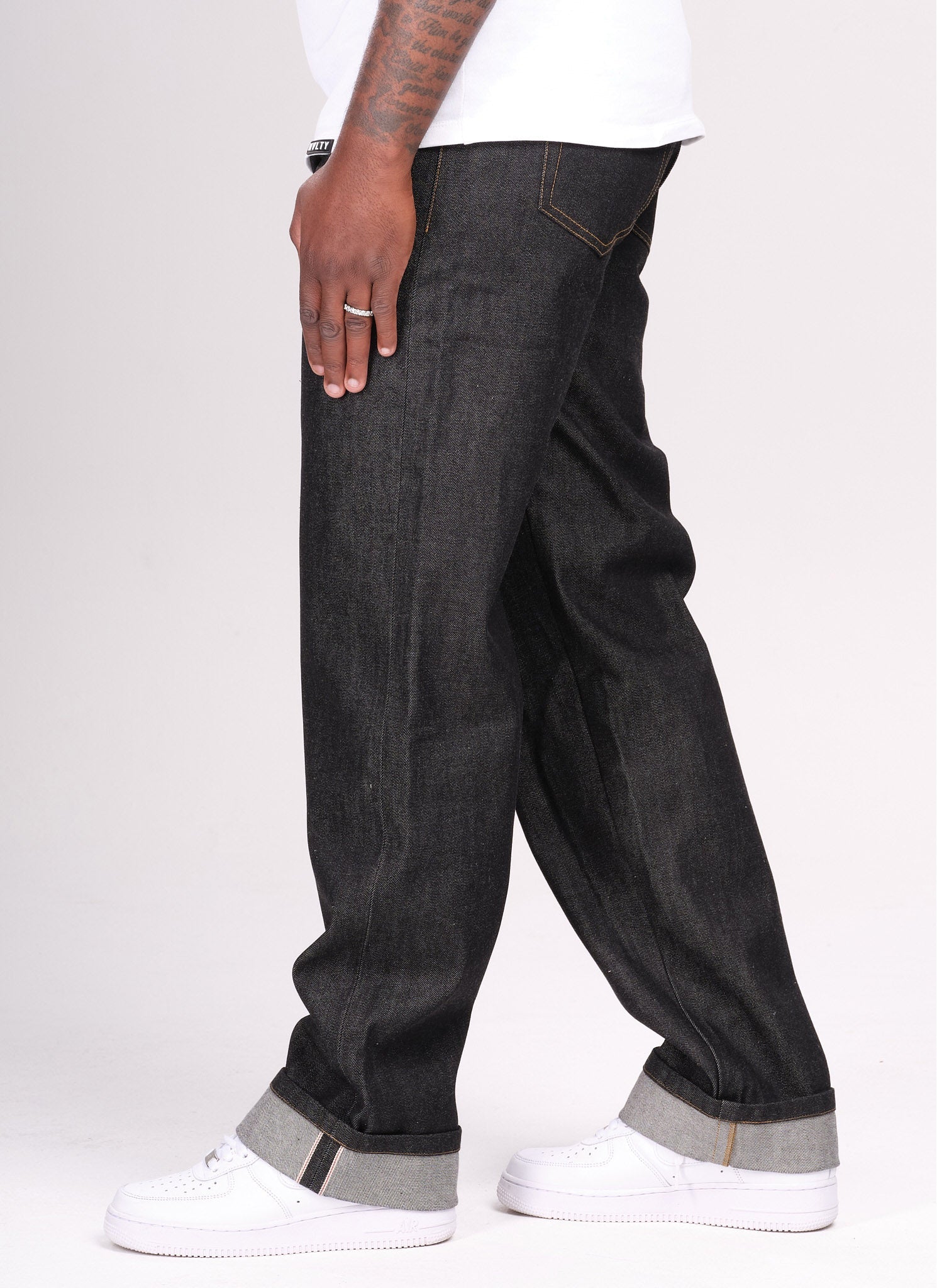 Structured Selvedge Jeans - Black