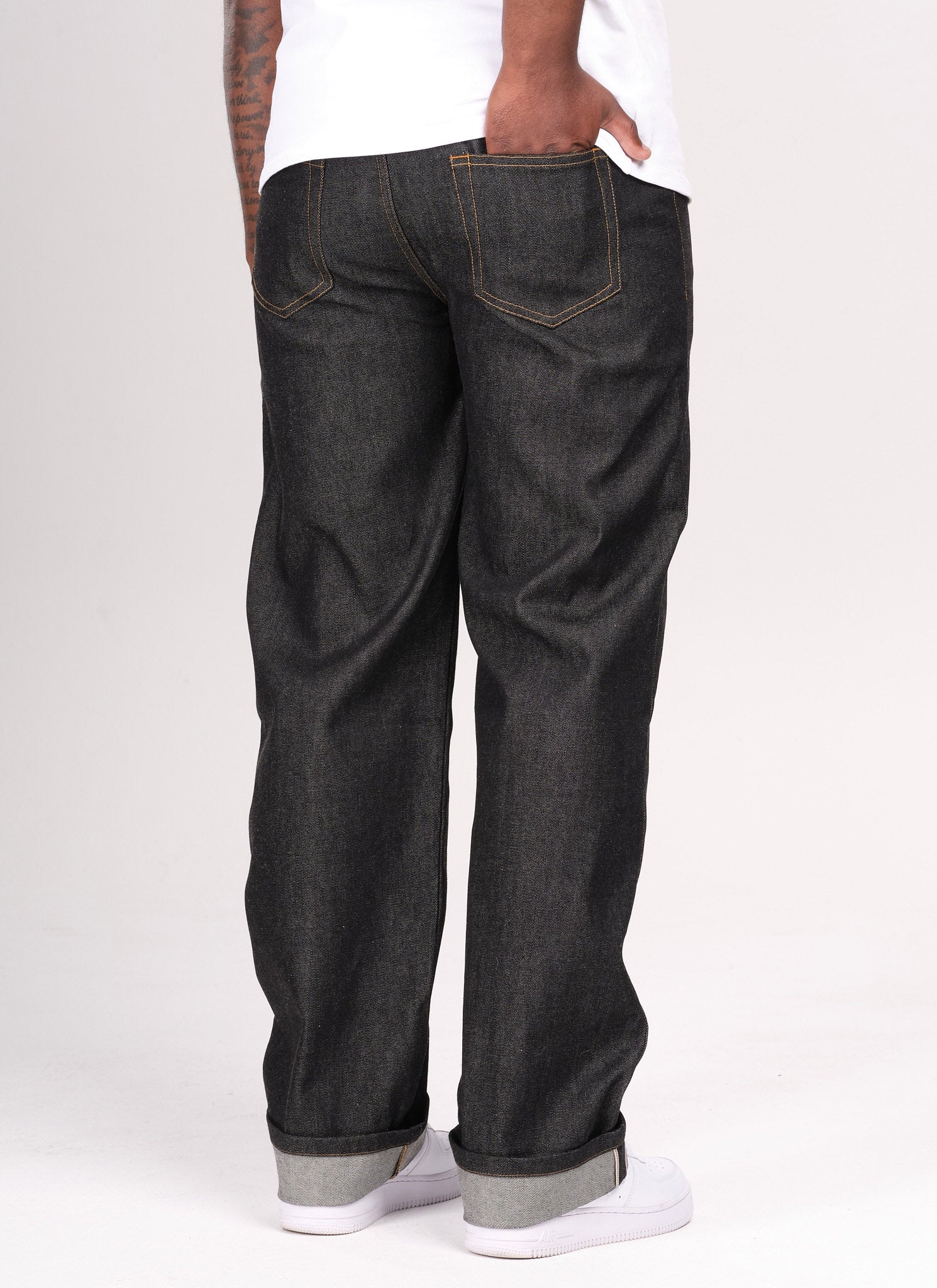 Structured Selvedge Jeans - Black