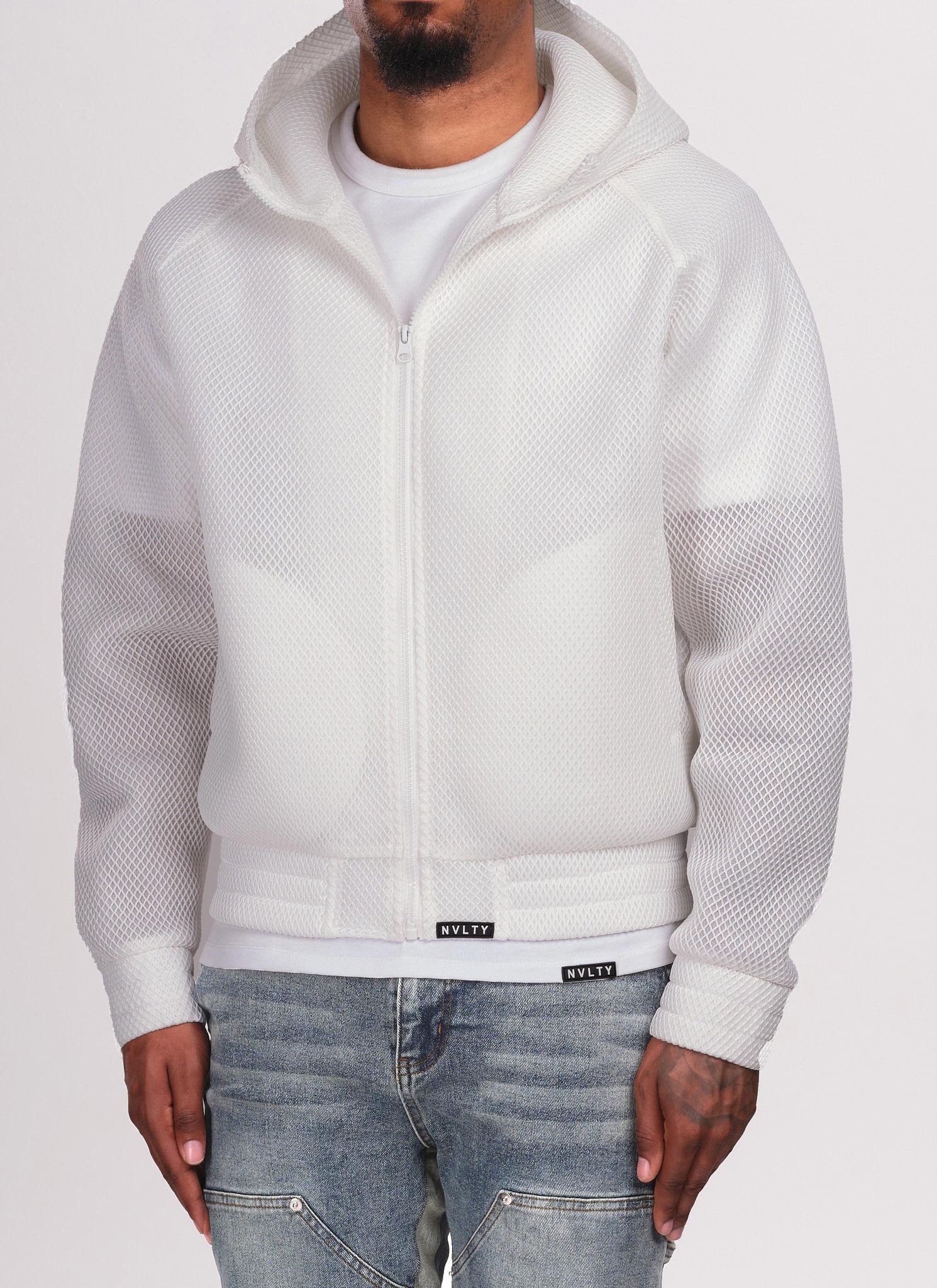 Scuba Structured Mesh Jacket - White