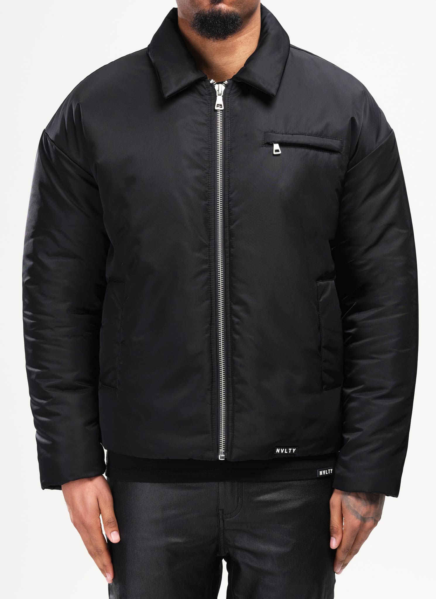 Nylon Padded Jacket - Black