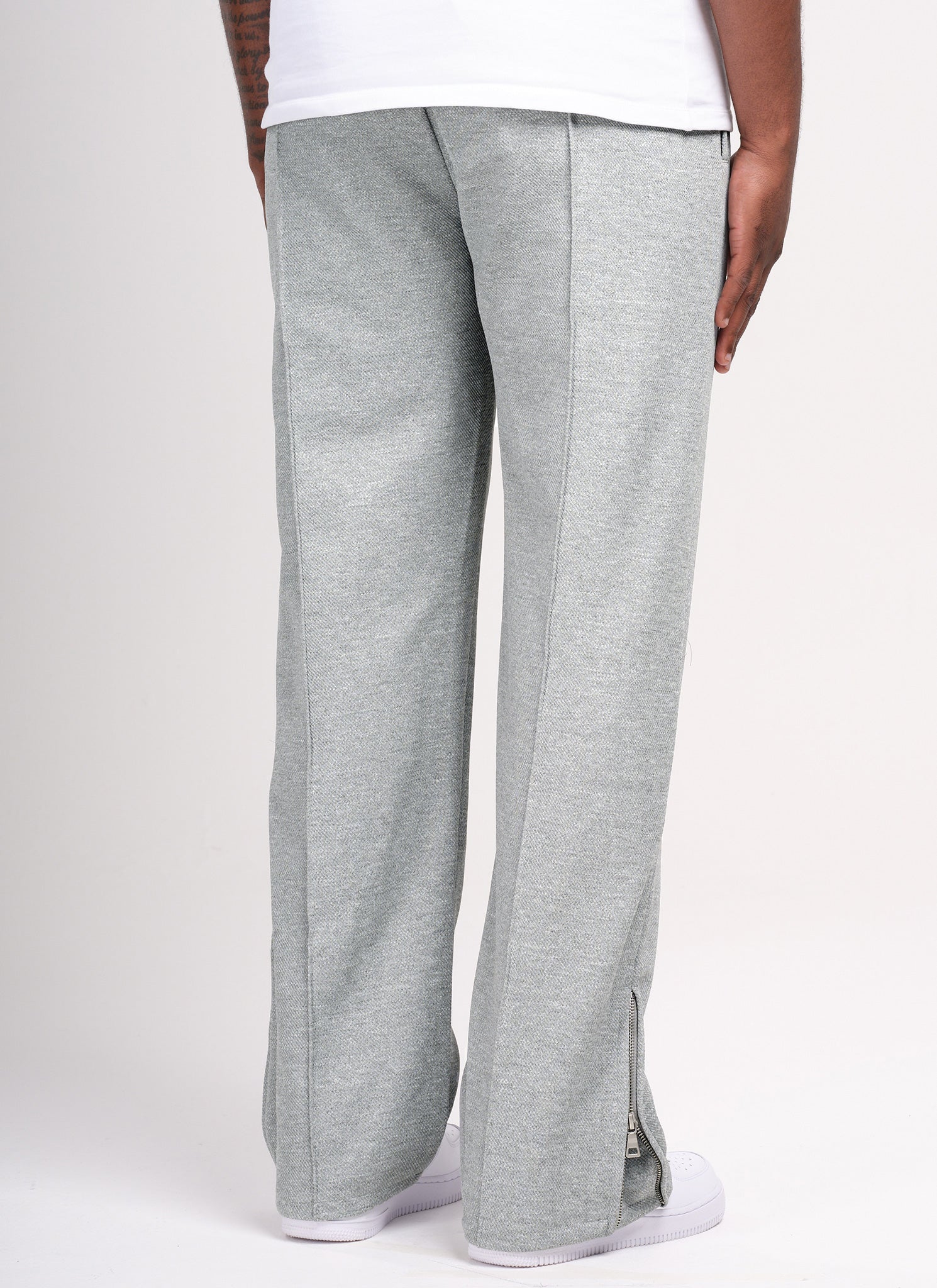 Twill Pleat Pants - Grey