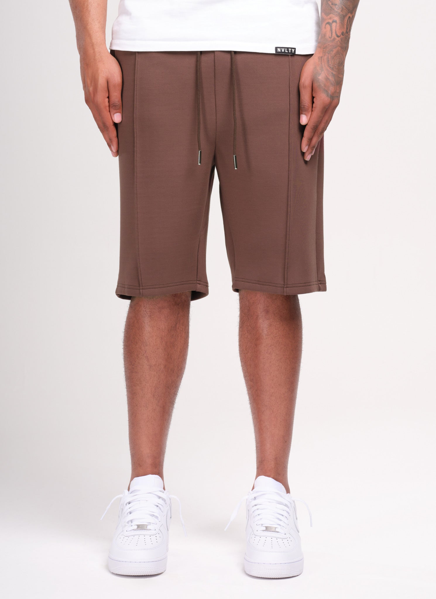 Strukturierte Scuba-Shorts - Braun