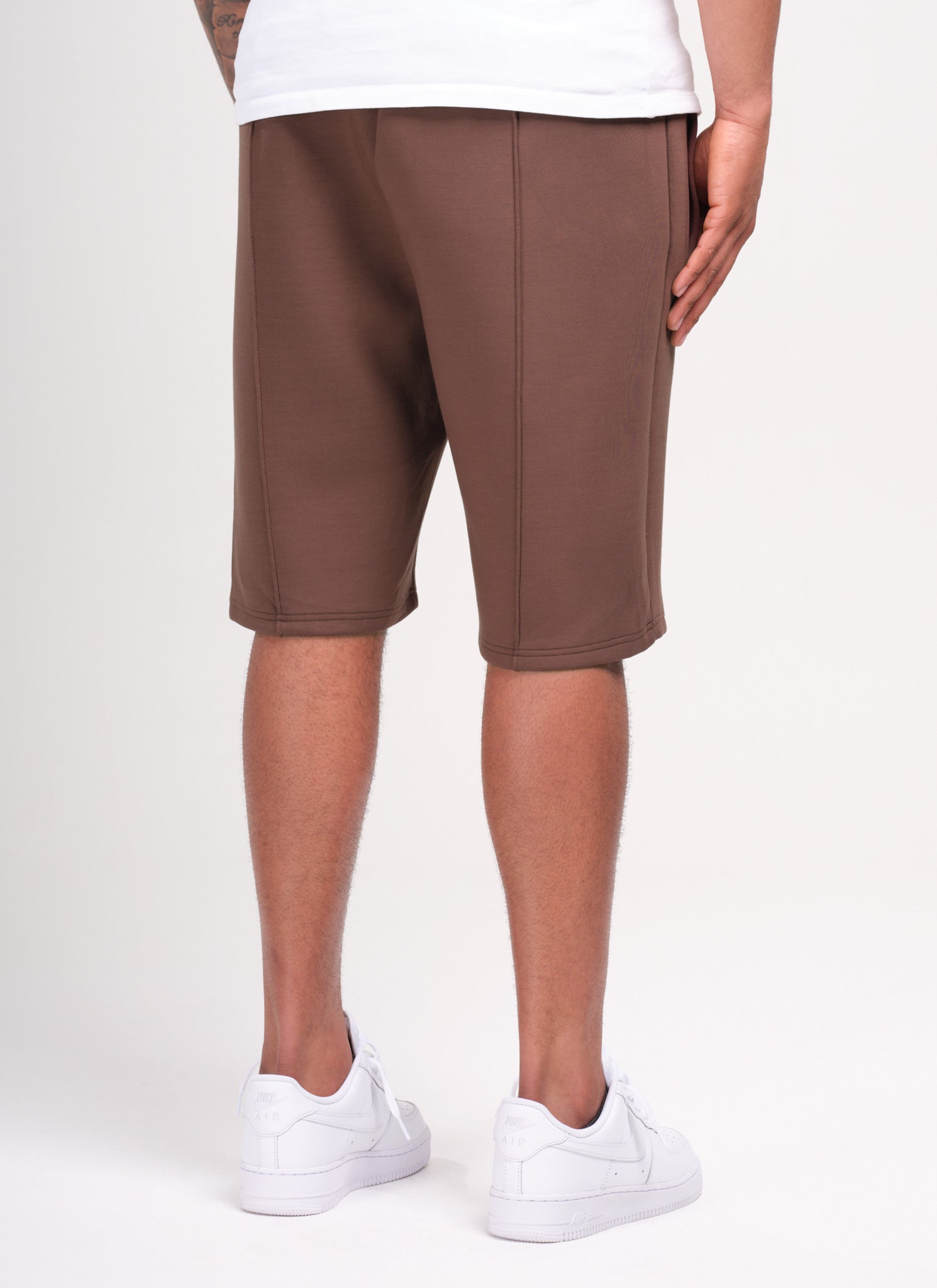 Strukturierte Scuba-Shorts - Braun