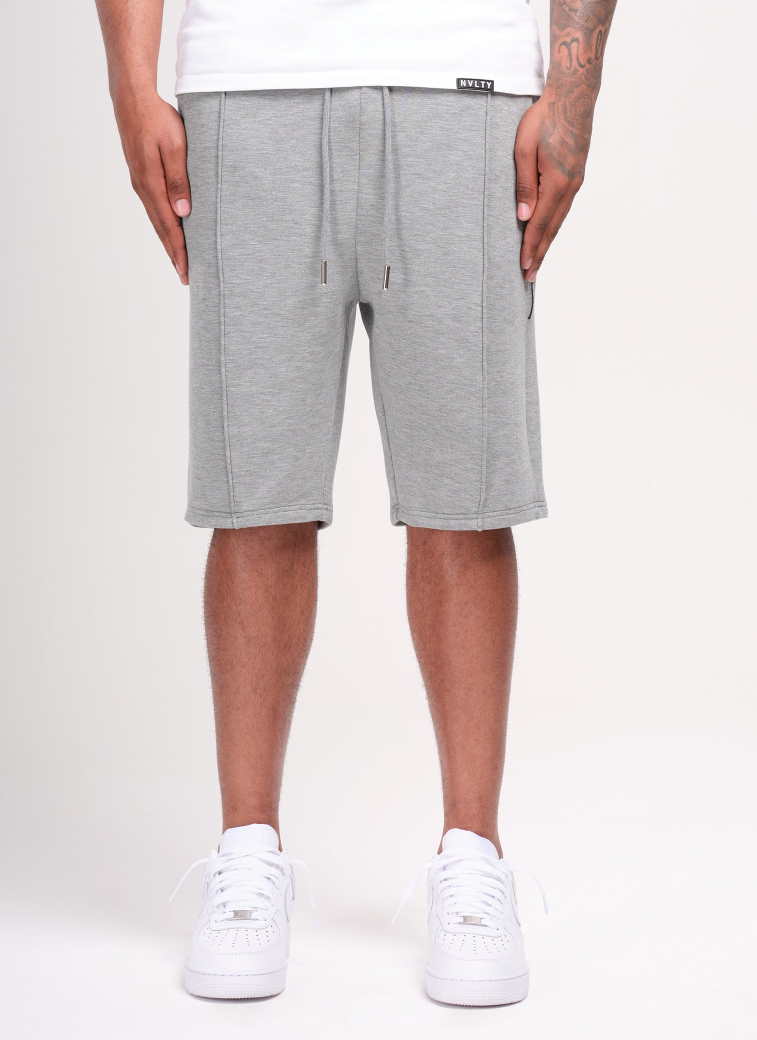 Strukturierte Scuba-Shorts - Grau