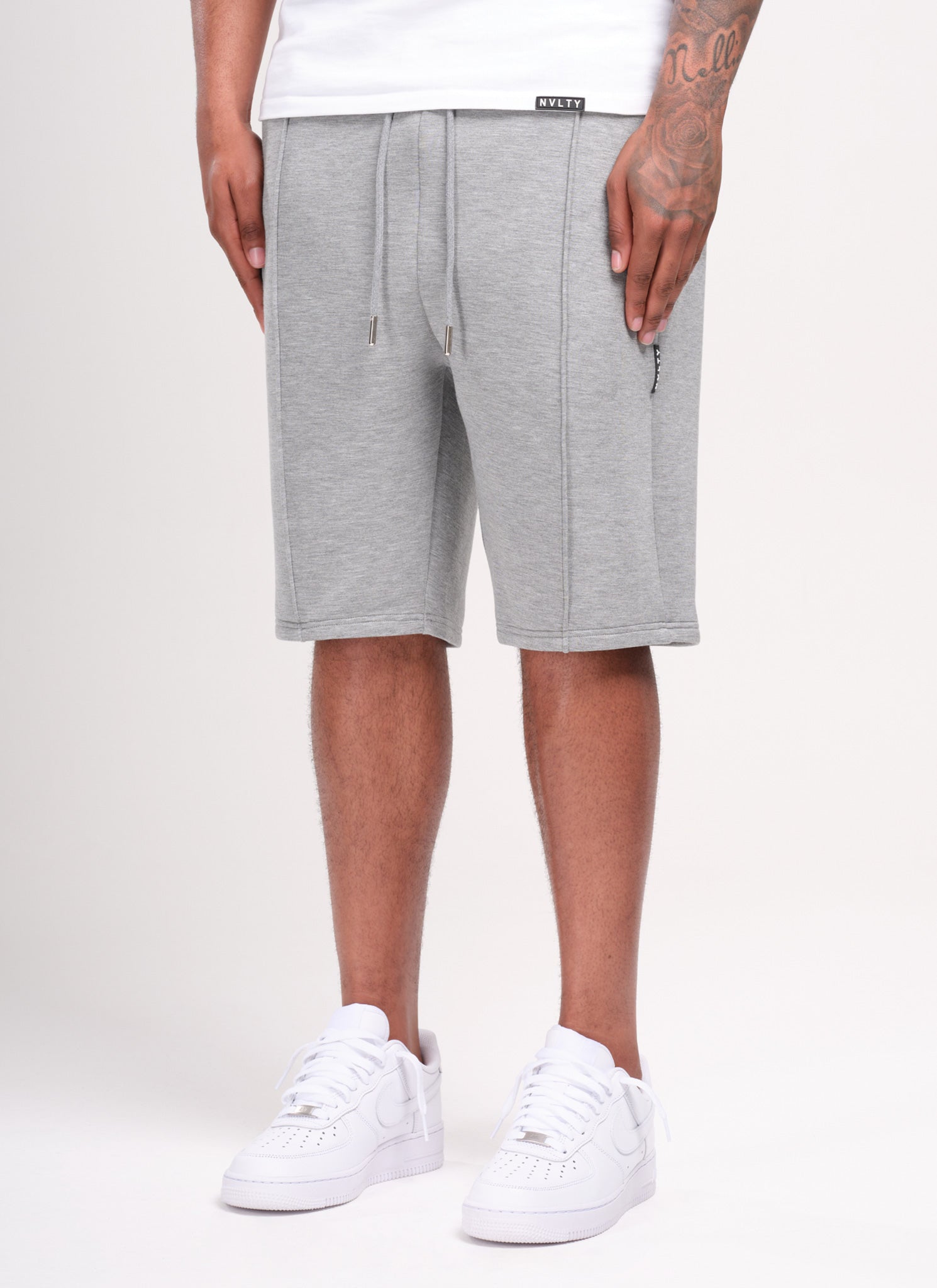 Strukturierte Scuba-Shorts - Grau