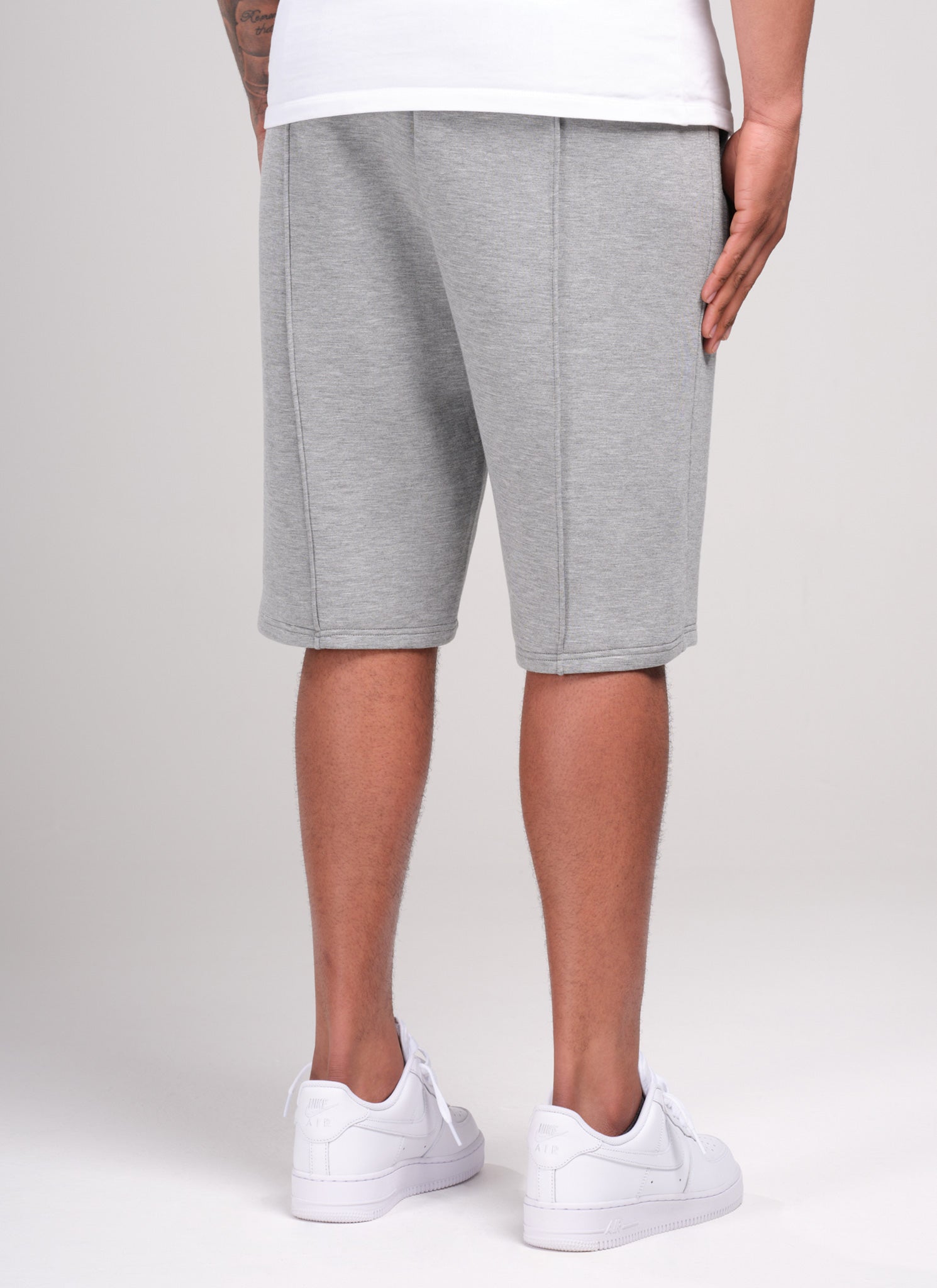 Strukturierte Scuba-Shorts - Grau