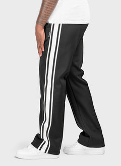 Panelled Luxe Track Pants - Black