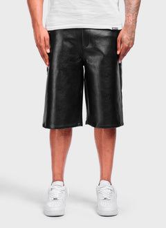 Heavyweight Leather Shorts - Black