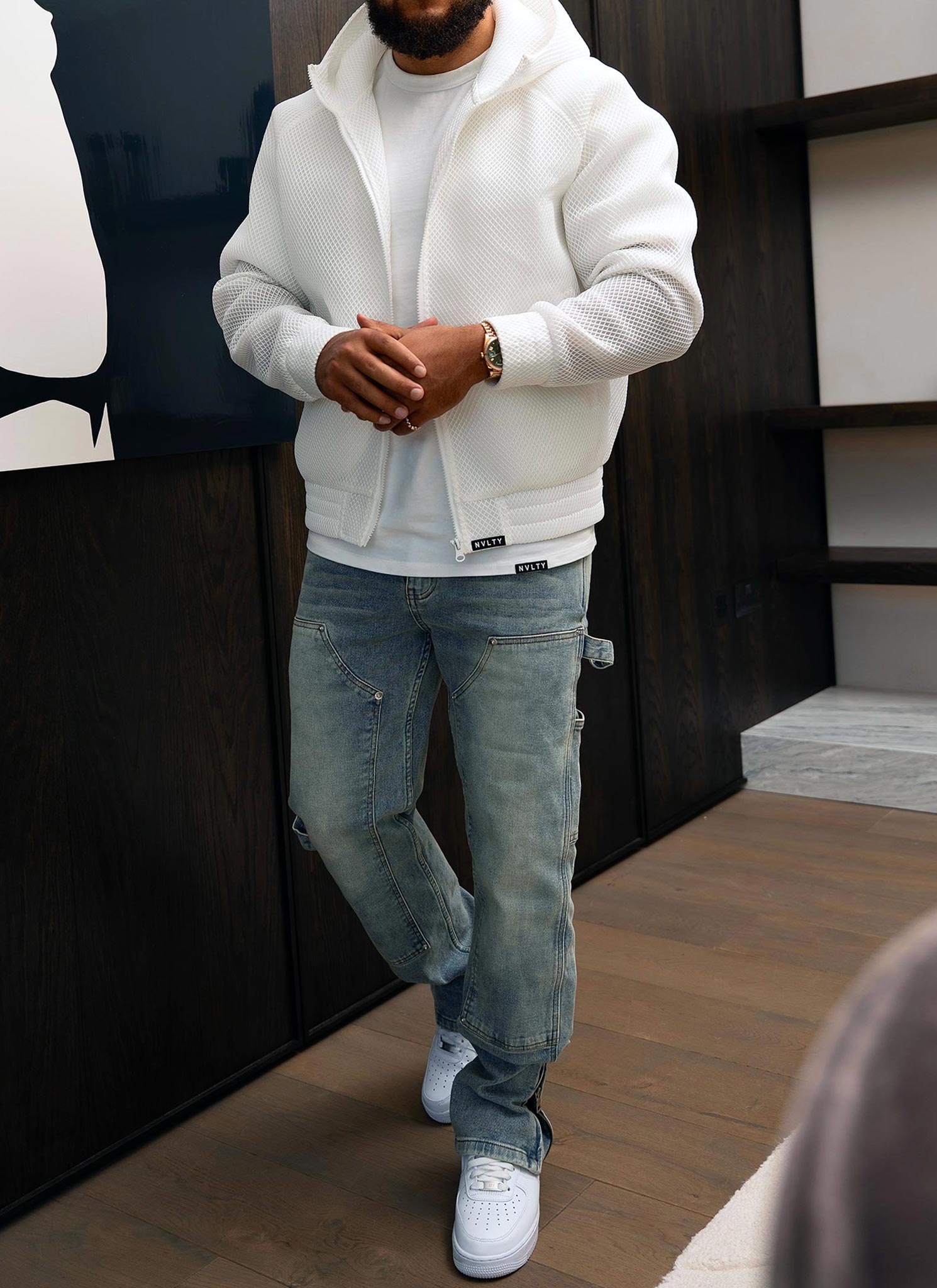 Scuba Structured Mesh Jacket - White