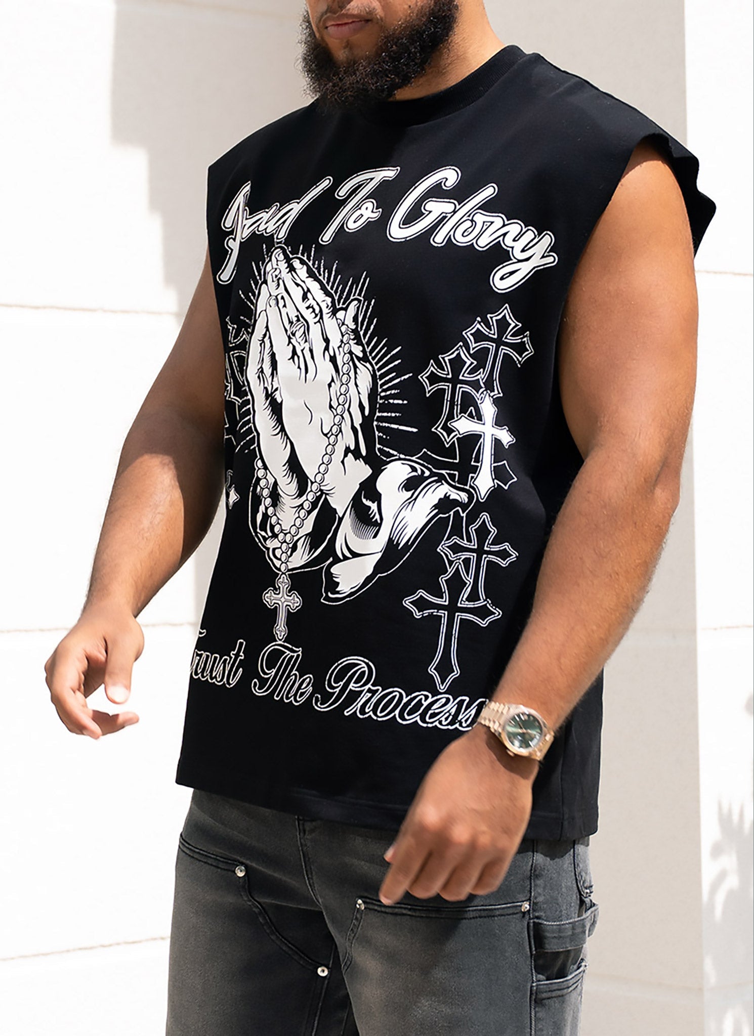 Road To Glory Sleeveless T-Shirt - Black