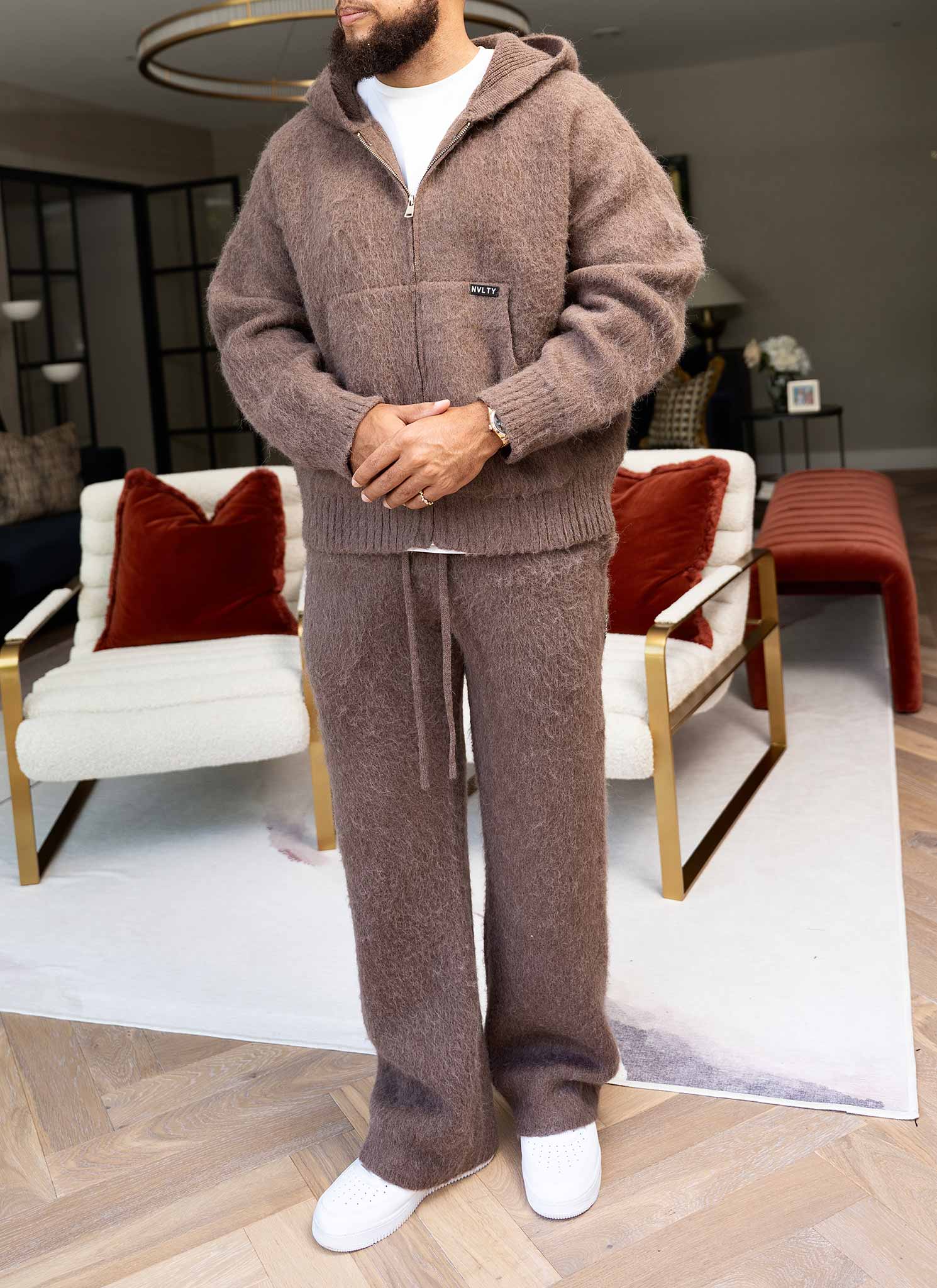 Mohair Joggers - Brown