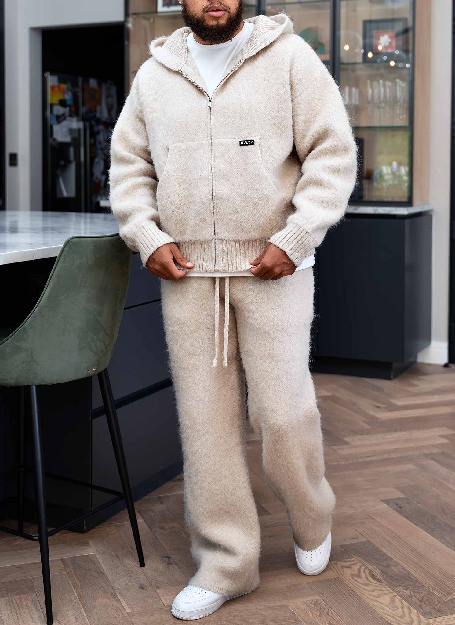 Mohair Zip Hoodie - Ivory