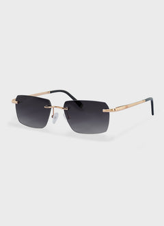 Rahmenlose getönte Sonnenbrille - Gold