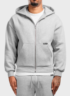 Heavyweight Luxe Zip Hoodie - Grey