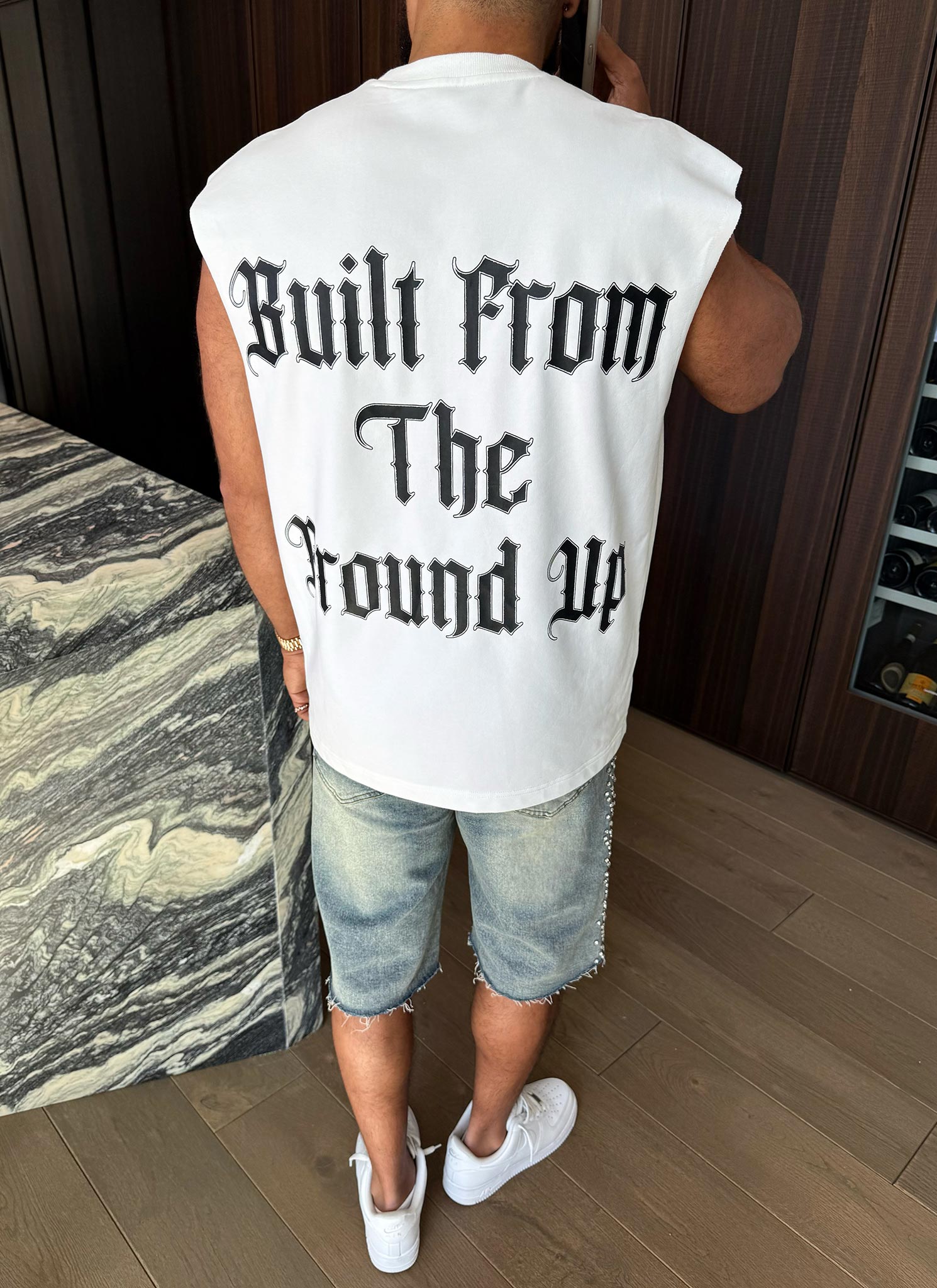 Members Arc Ärmelloses T-Shirt - Weiß