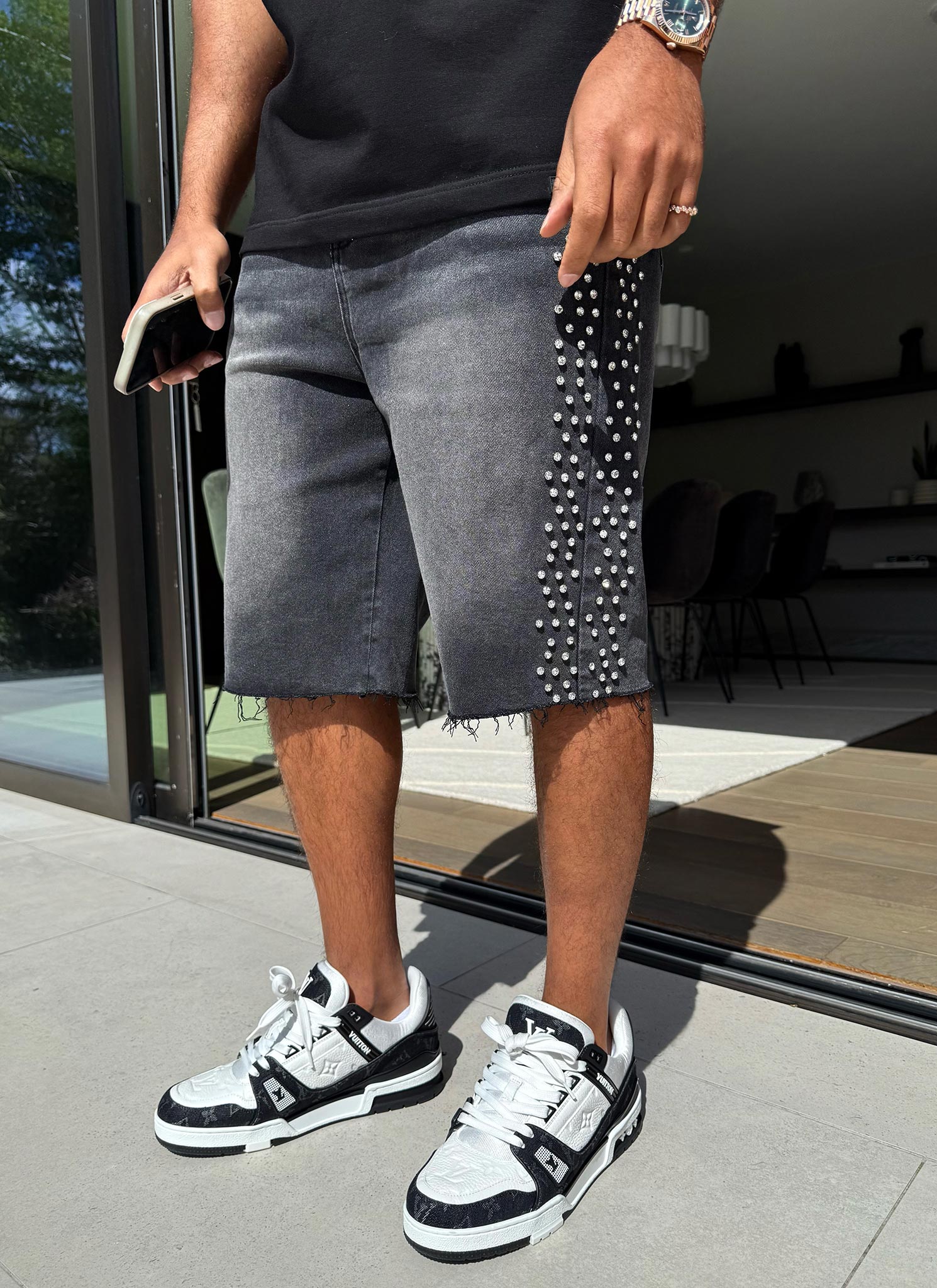 Vintage VVS Denim Shorts - Black