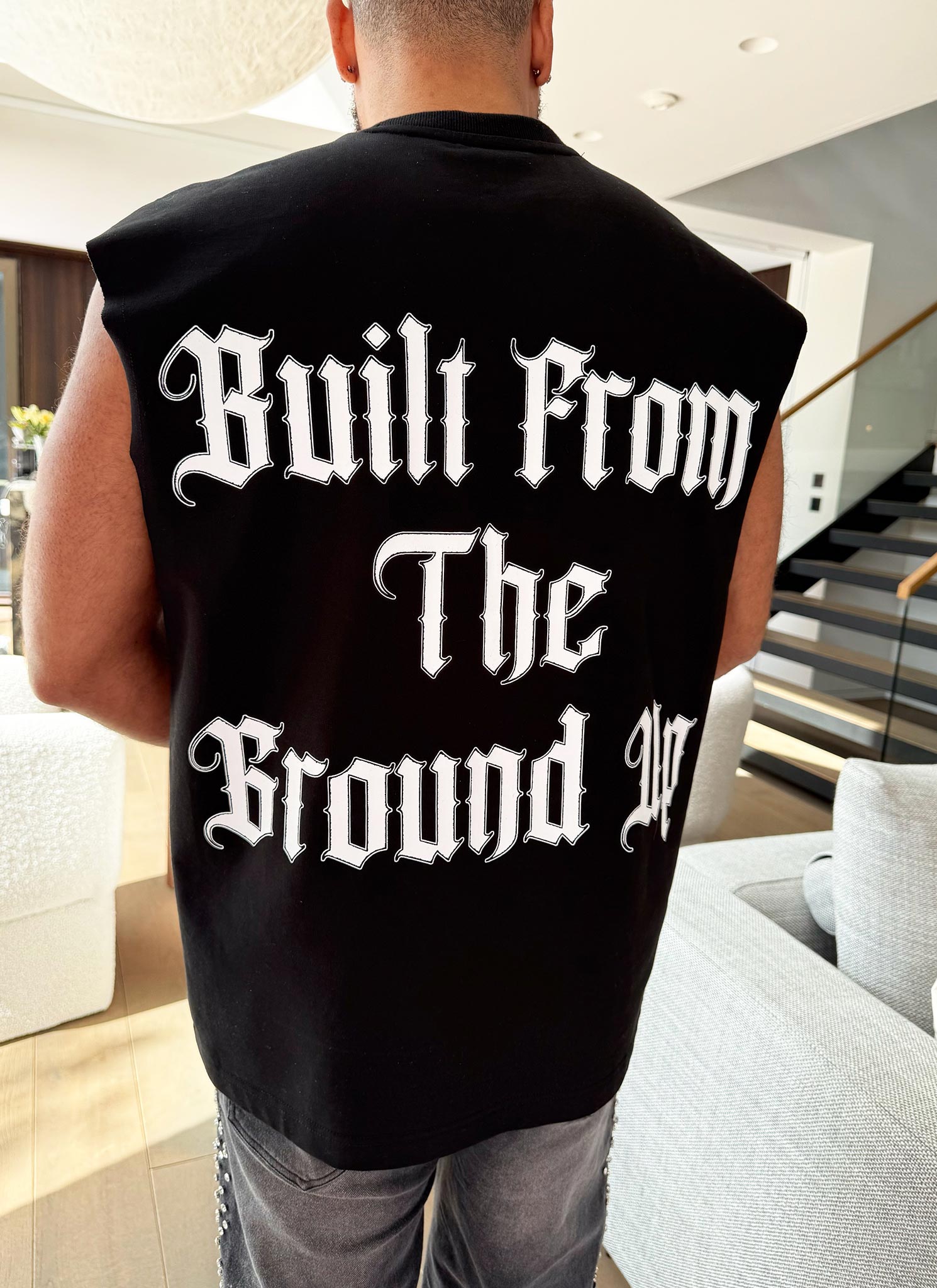 Members Arc Ärmelloses T-Shirt - Schwarz