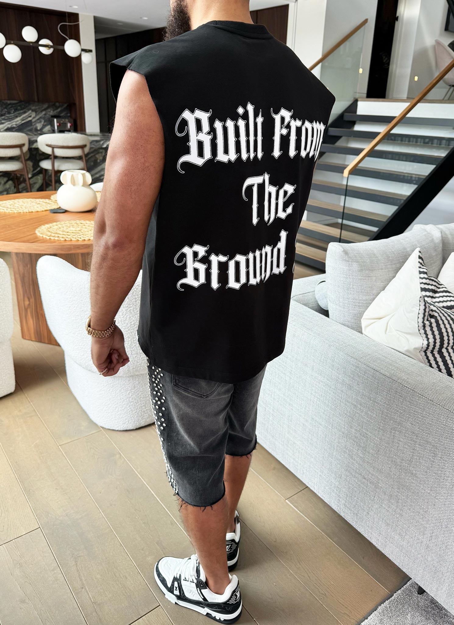 Members Arc Ärmelloses T-Shirt - Schwarz