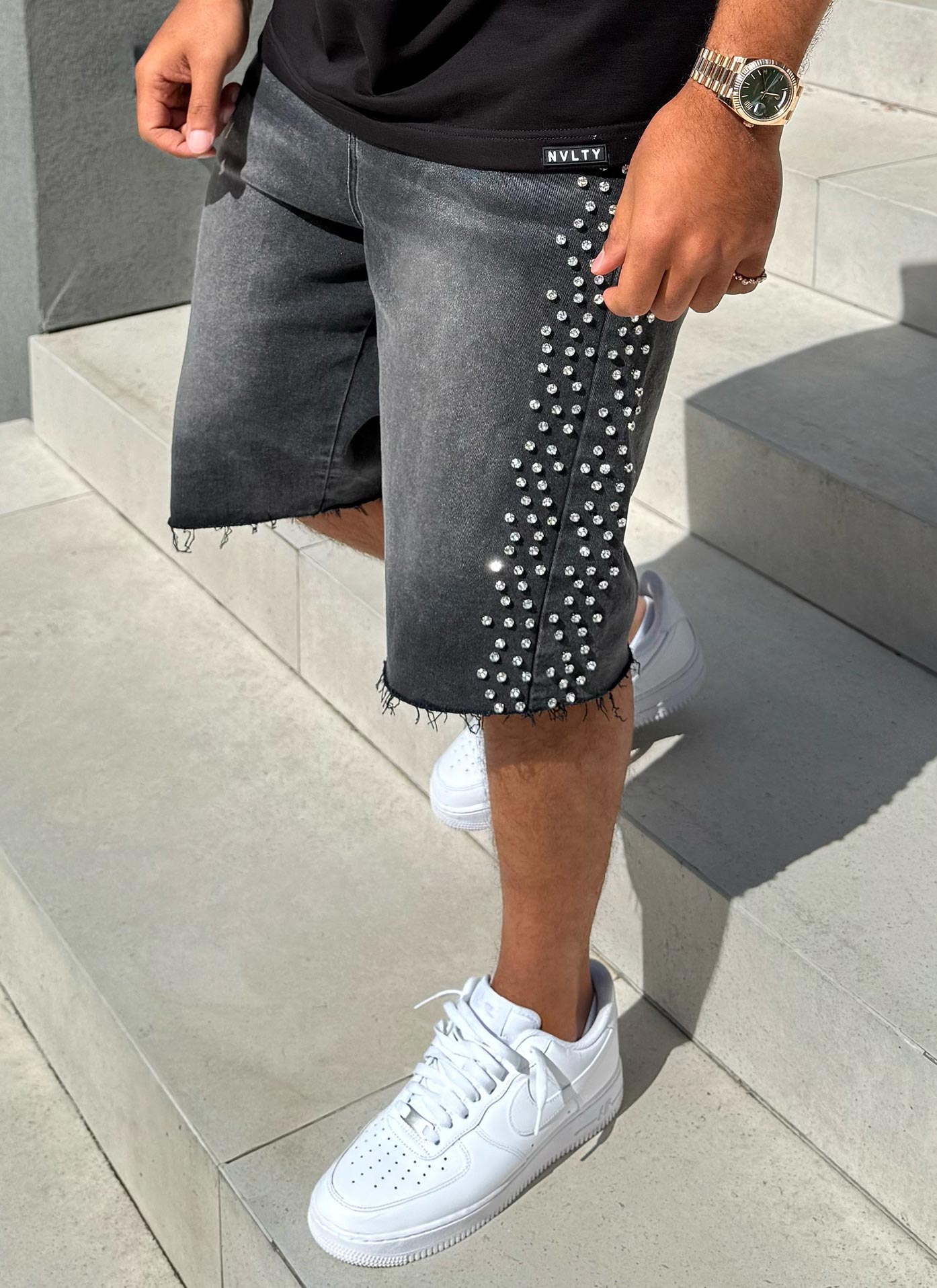 Vintage VVS Denim Shorts - Black