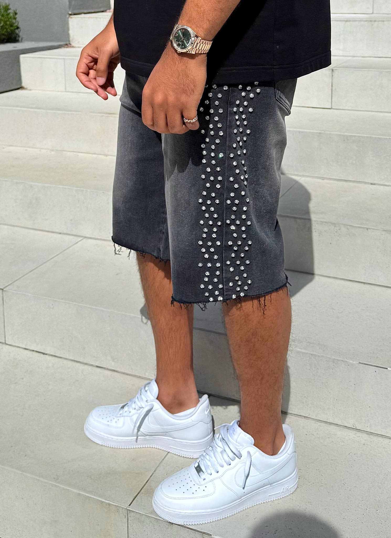 Vintage VVS Denim Shorts - Black