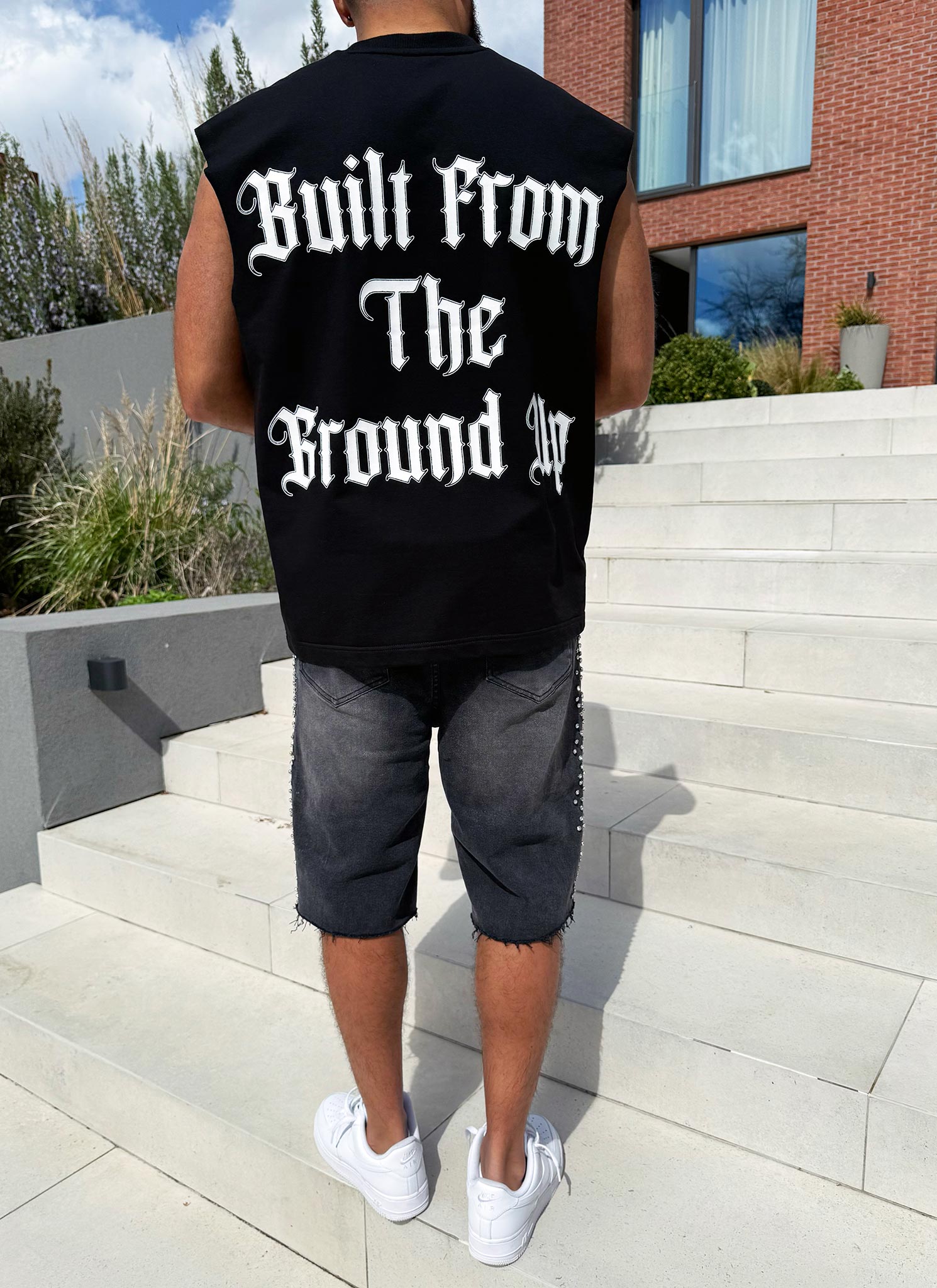 Members Arc Ärmelloses T-Shirt - Schwarz