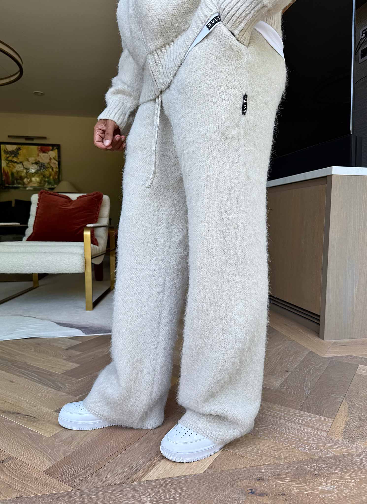 Mohair Joggers - Ivory