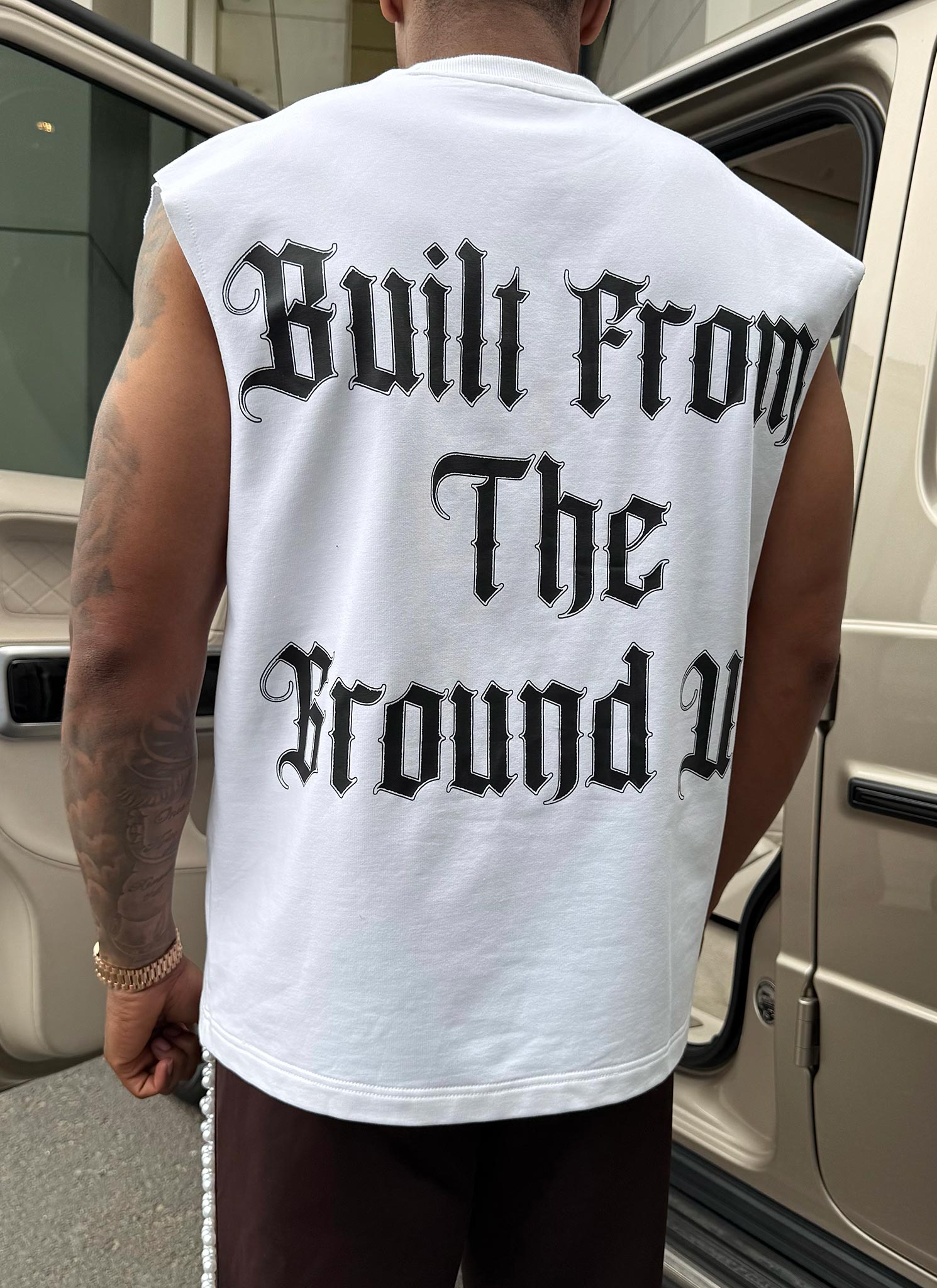 Members Arc Ärmelloses T-Shirt - Weiß