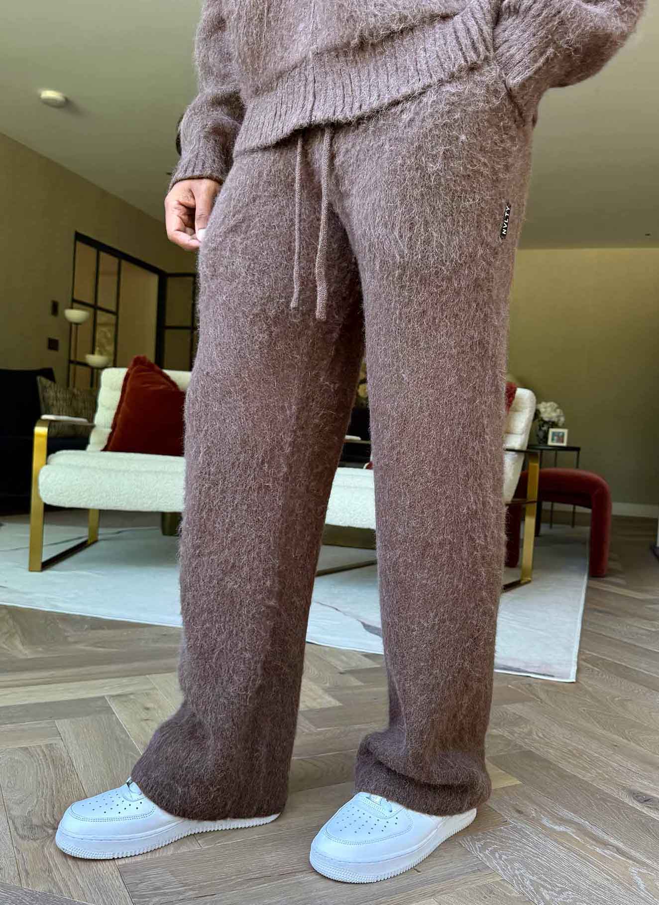 Mohair Joggers - Brown