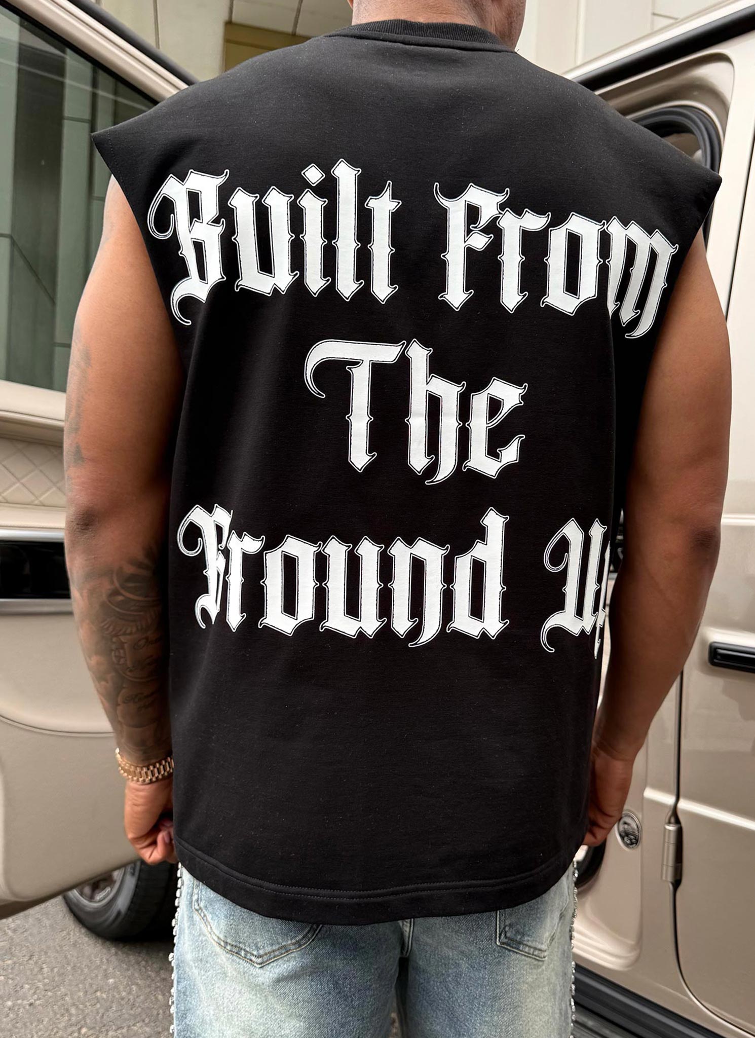 Members Arc Ärmelloses T-Shirt - Schwarz