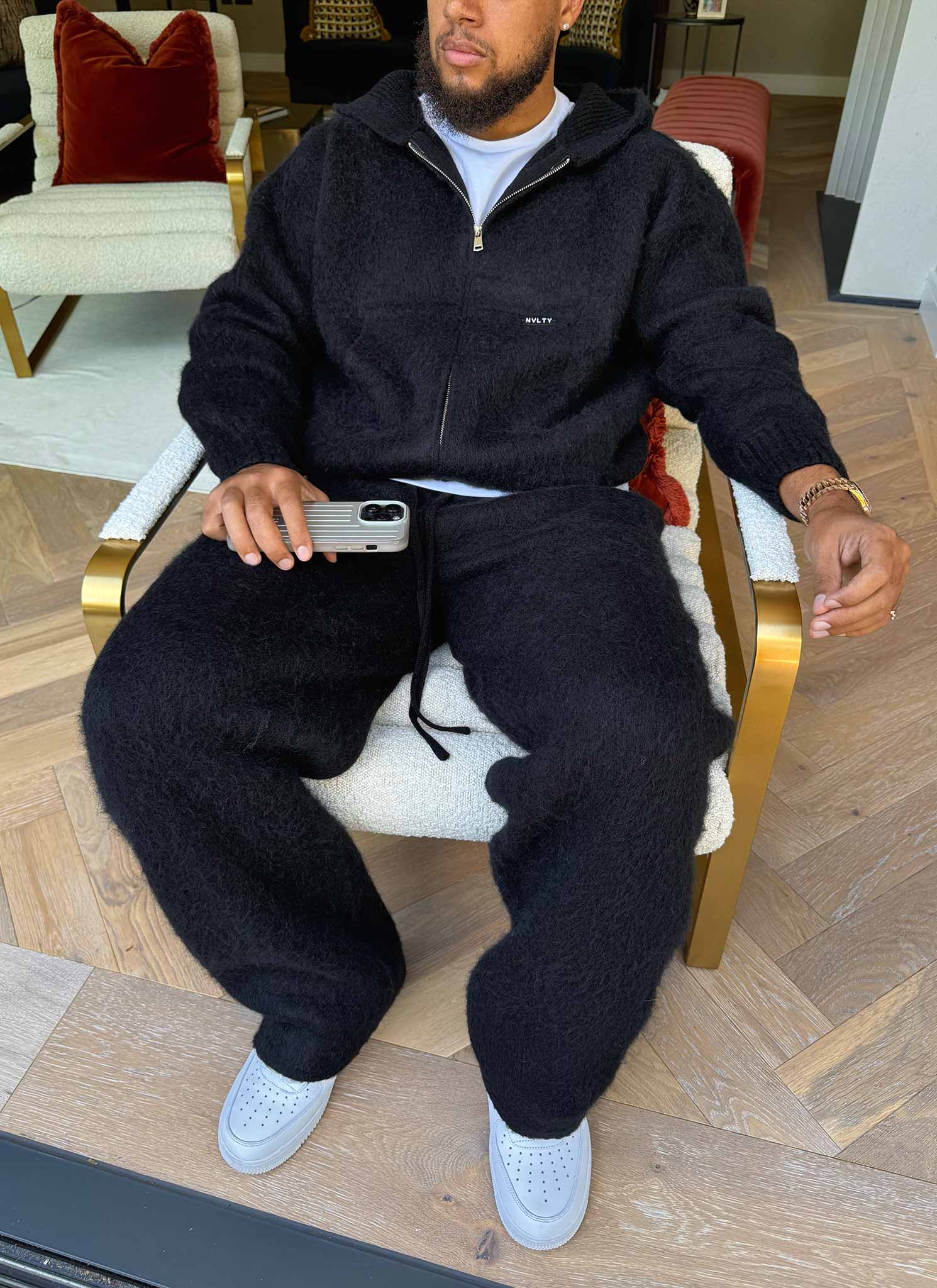 Mohair Joggers - Black