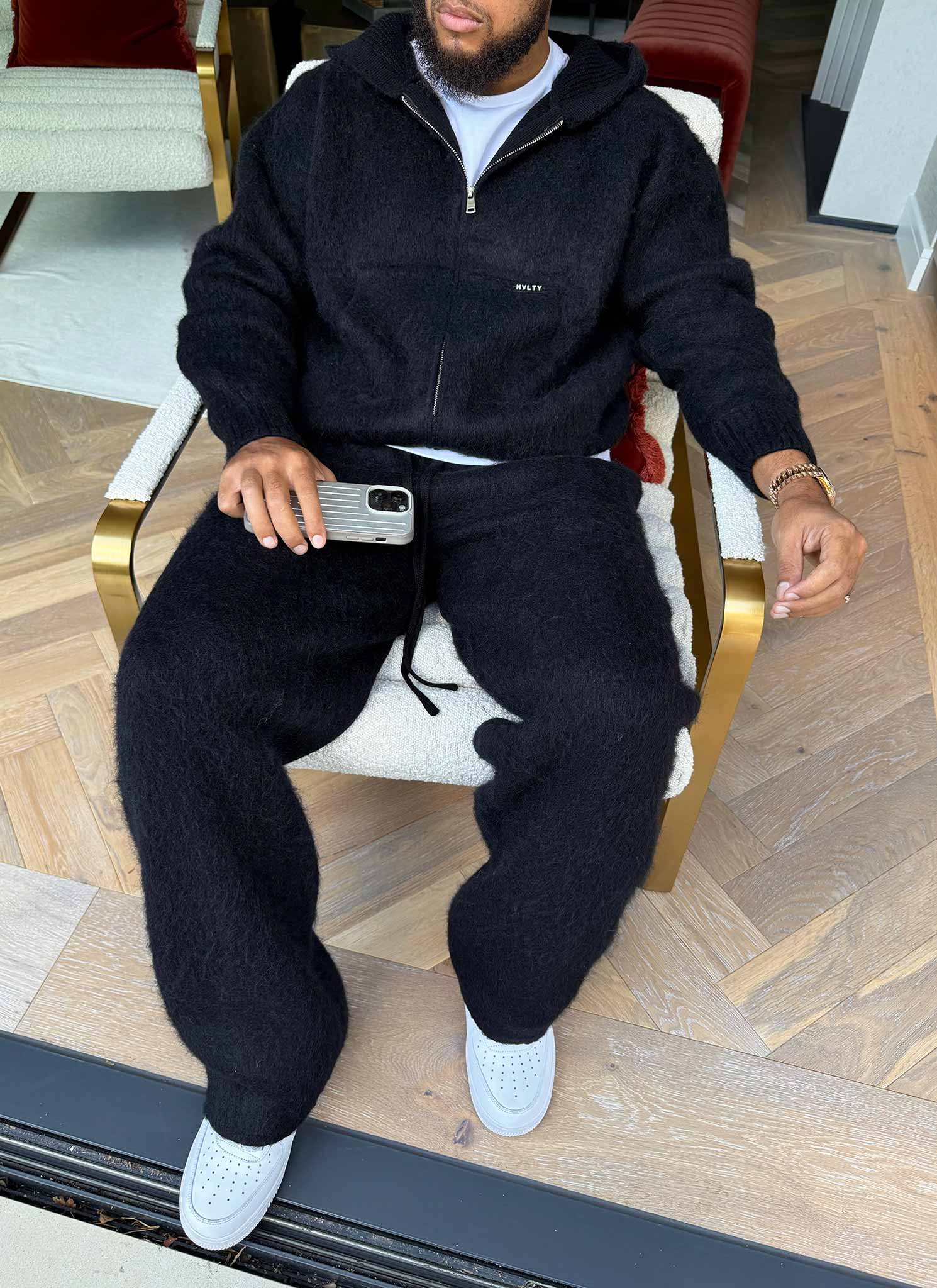 Mohair Joggers - Black