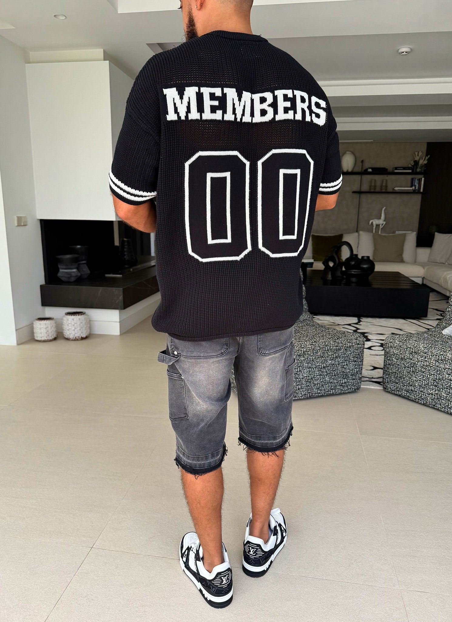 Knitted Members Jersey - Black