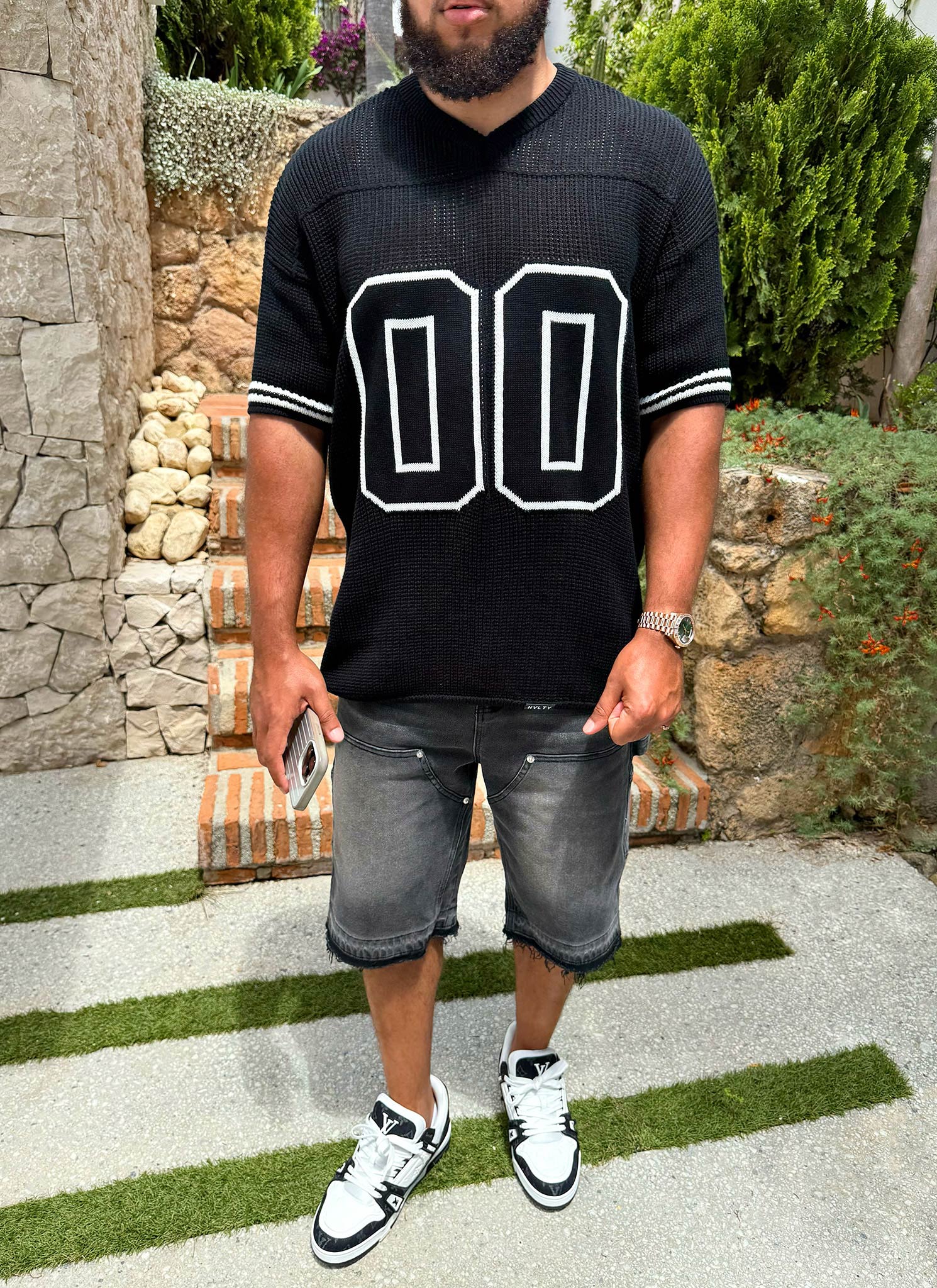 Knitted Members Jersey - Black