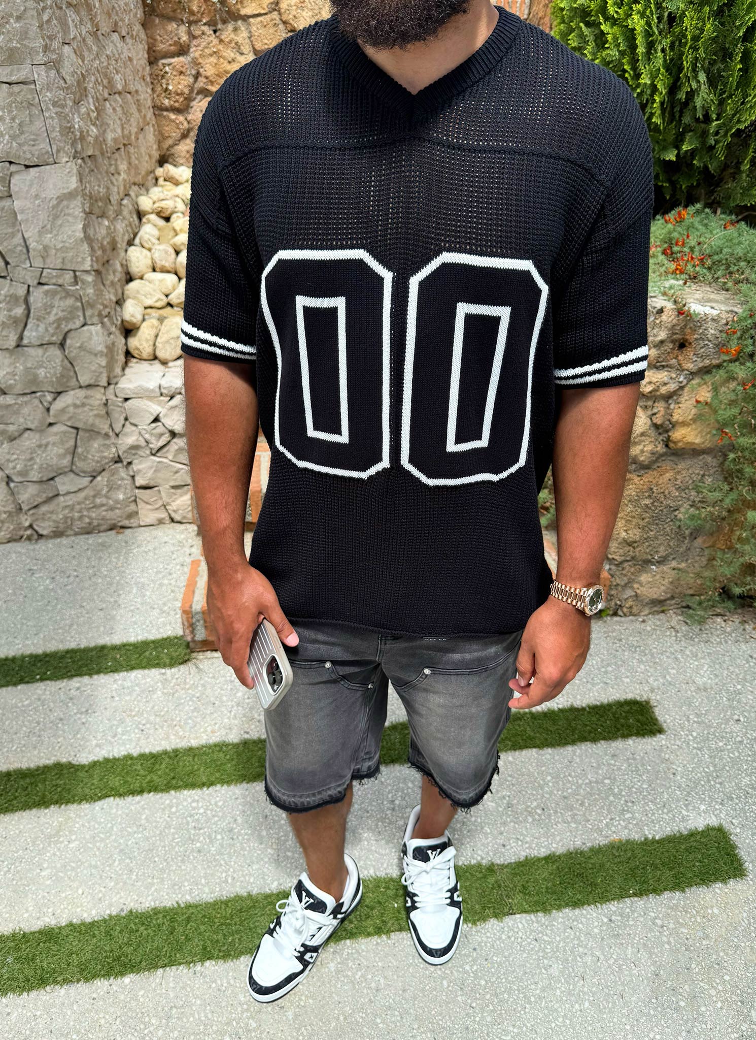 Knitted Members Jersey - Black