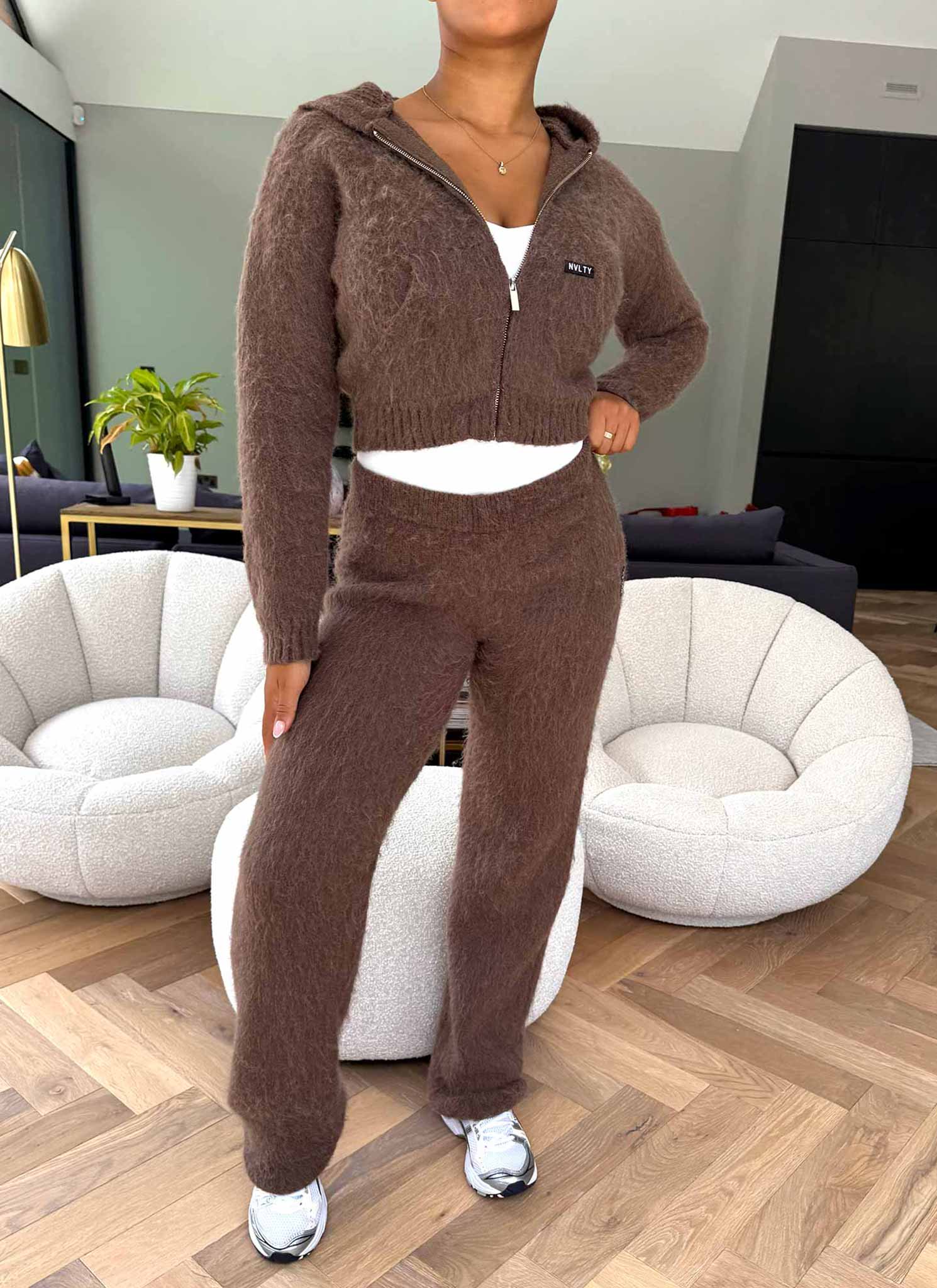 Mohair Joggers - Brown