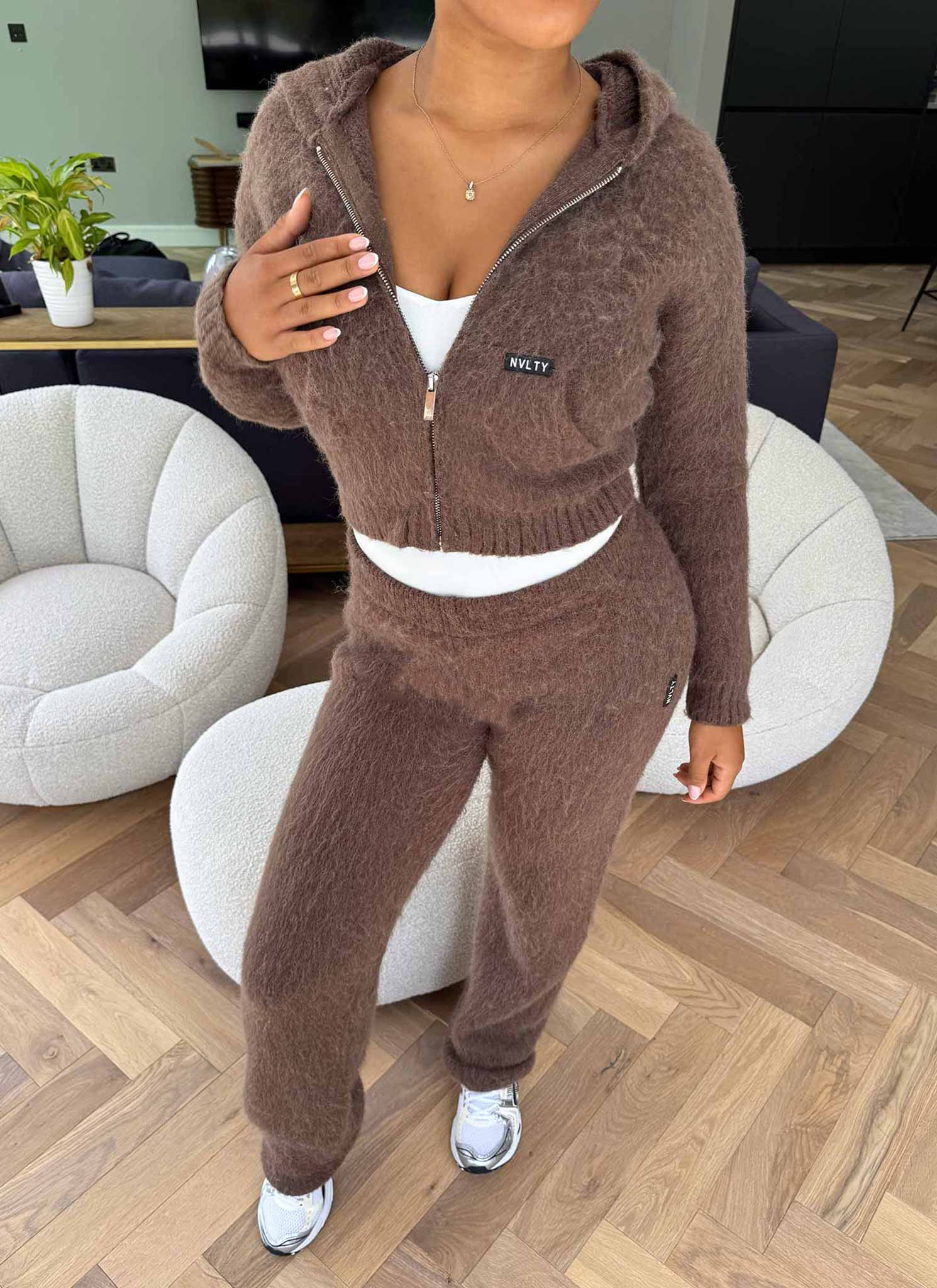 Mohair Joggers - Brown