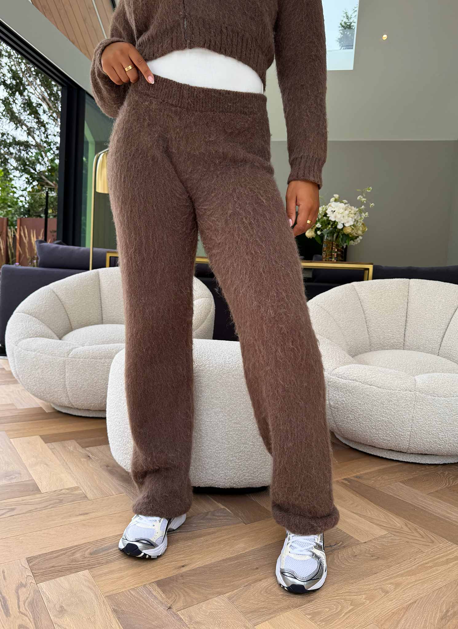 Mohair Joggers - Brown