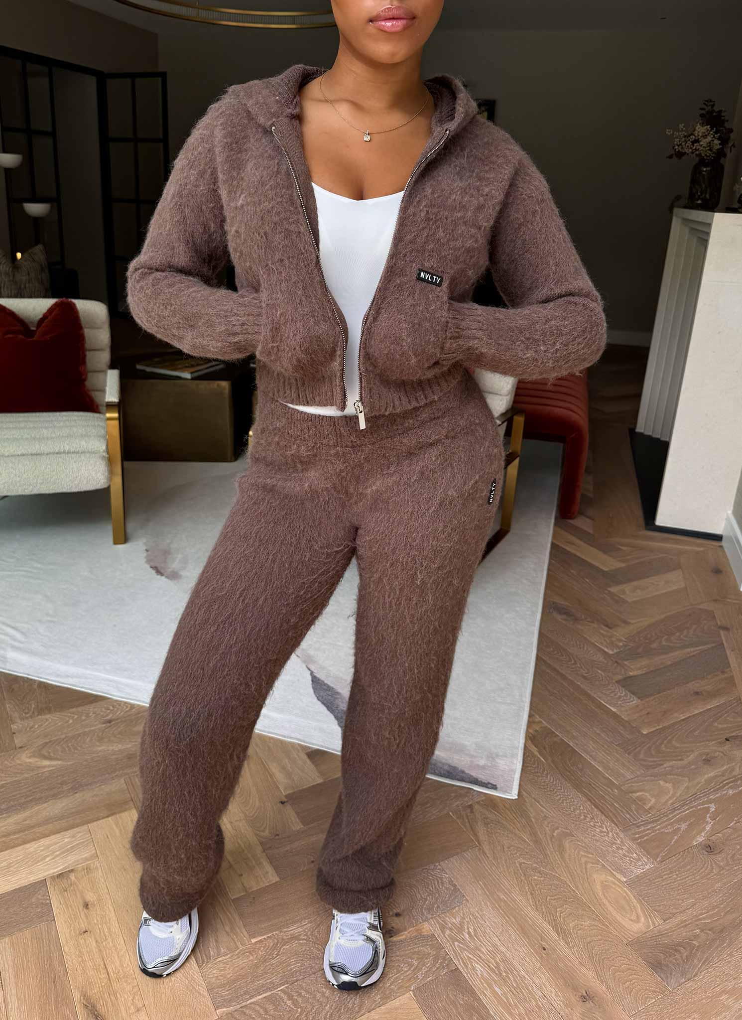 Mohair Joggers - Brown