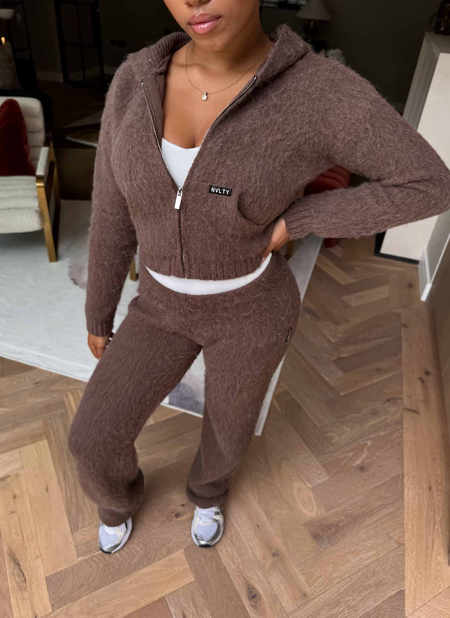 Mohair Joggers - Brown