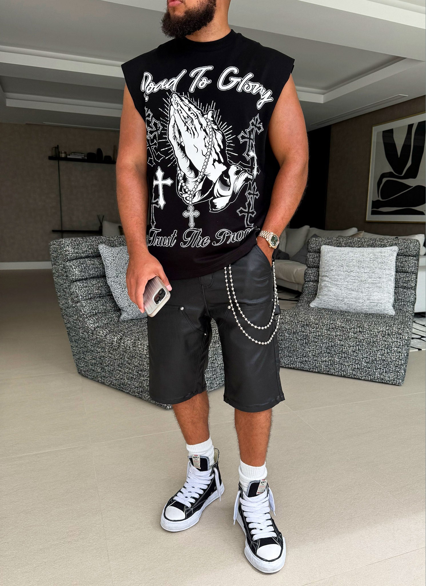 Road To Glory Sleeveless T-Shirt - Black