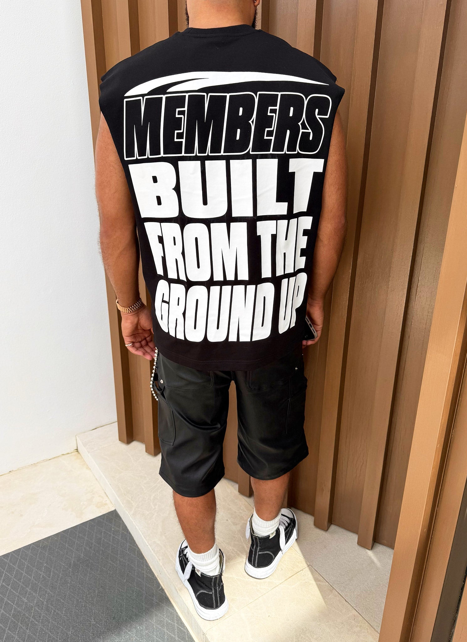 Members Eagle Sleeveless T-Shirt - Black