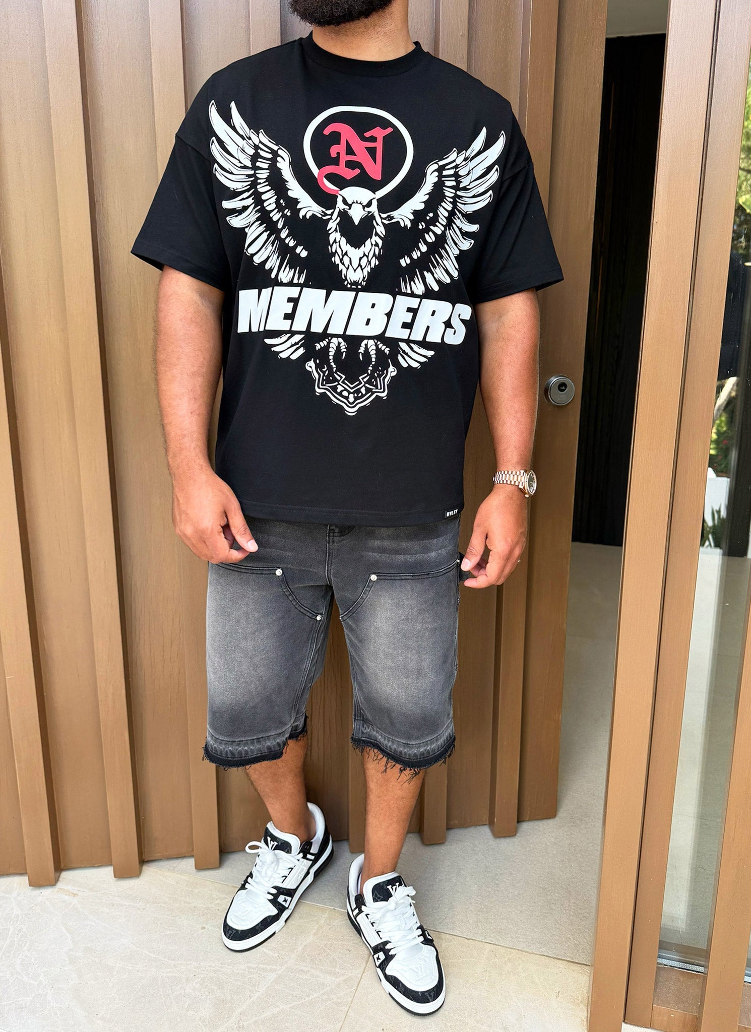 Members Eagle T-Shirt - Black