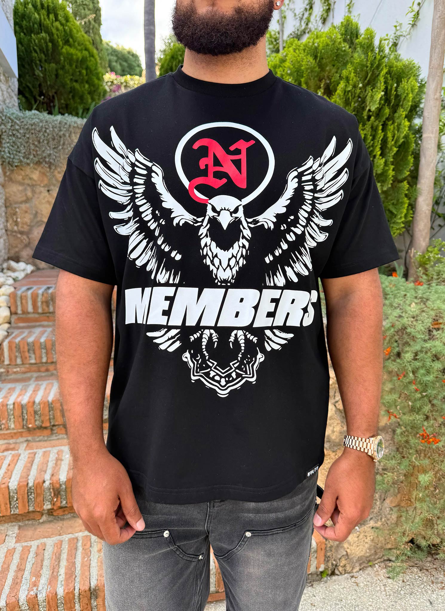 Members Eagle T-Shirt - Black