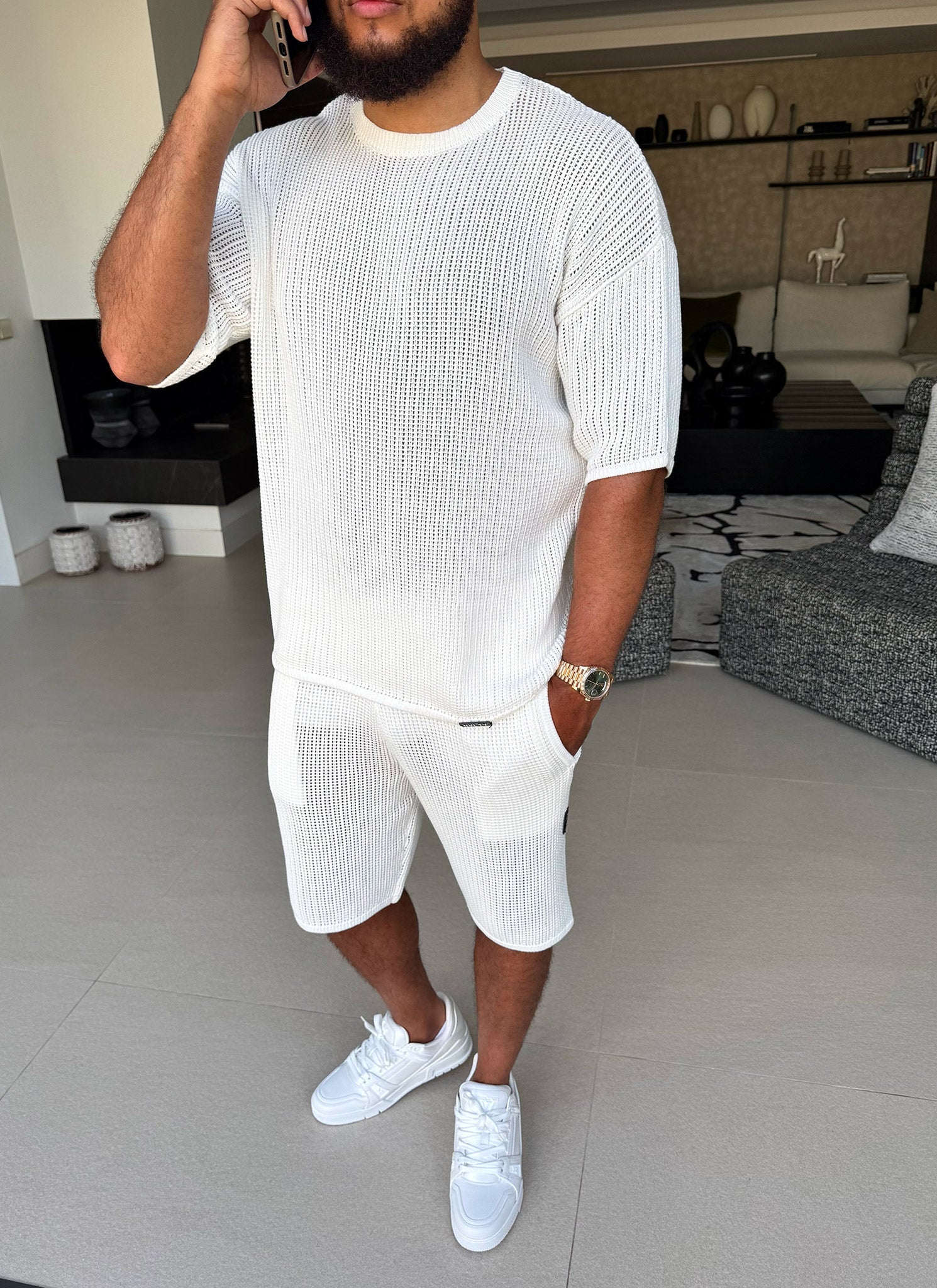 Knitted Shorts - Ivory