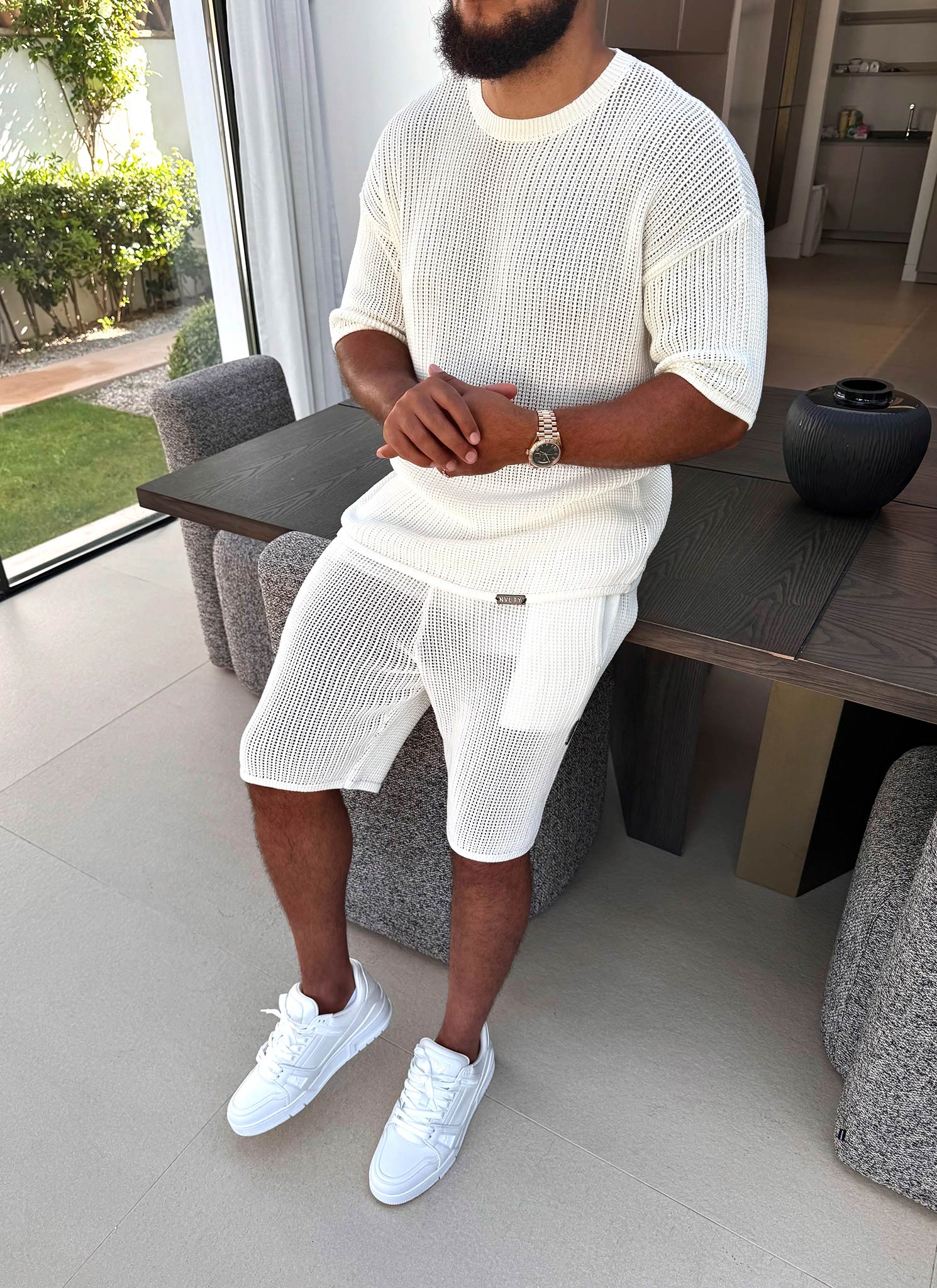 Knitted Shorts - Ivory