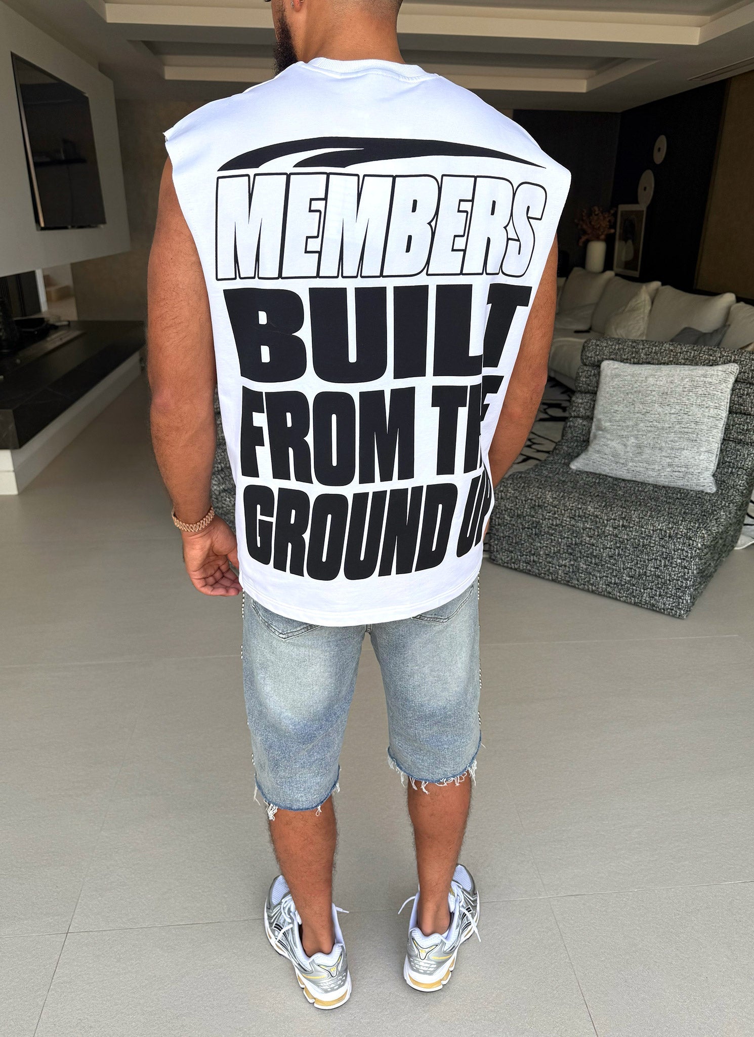 Members Eagle Sleeveless T-Shirt - White