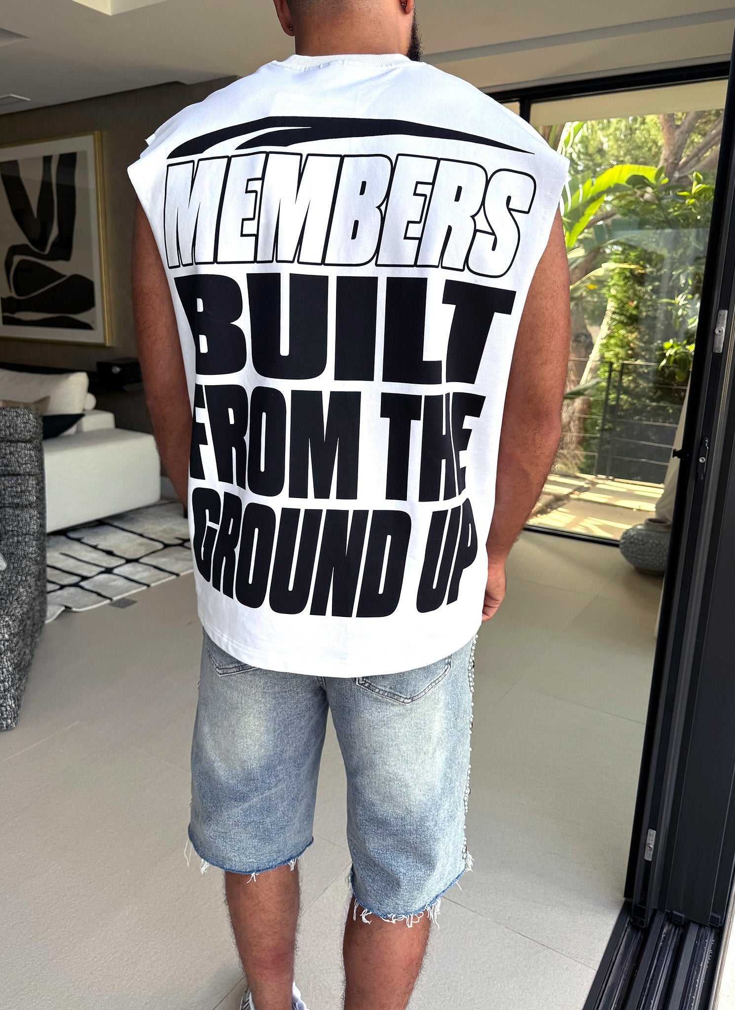 Members Eagle Sleeveless T-Shirt - White