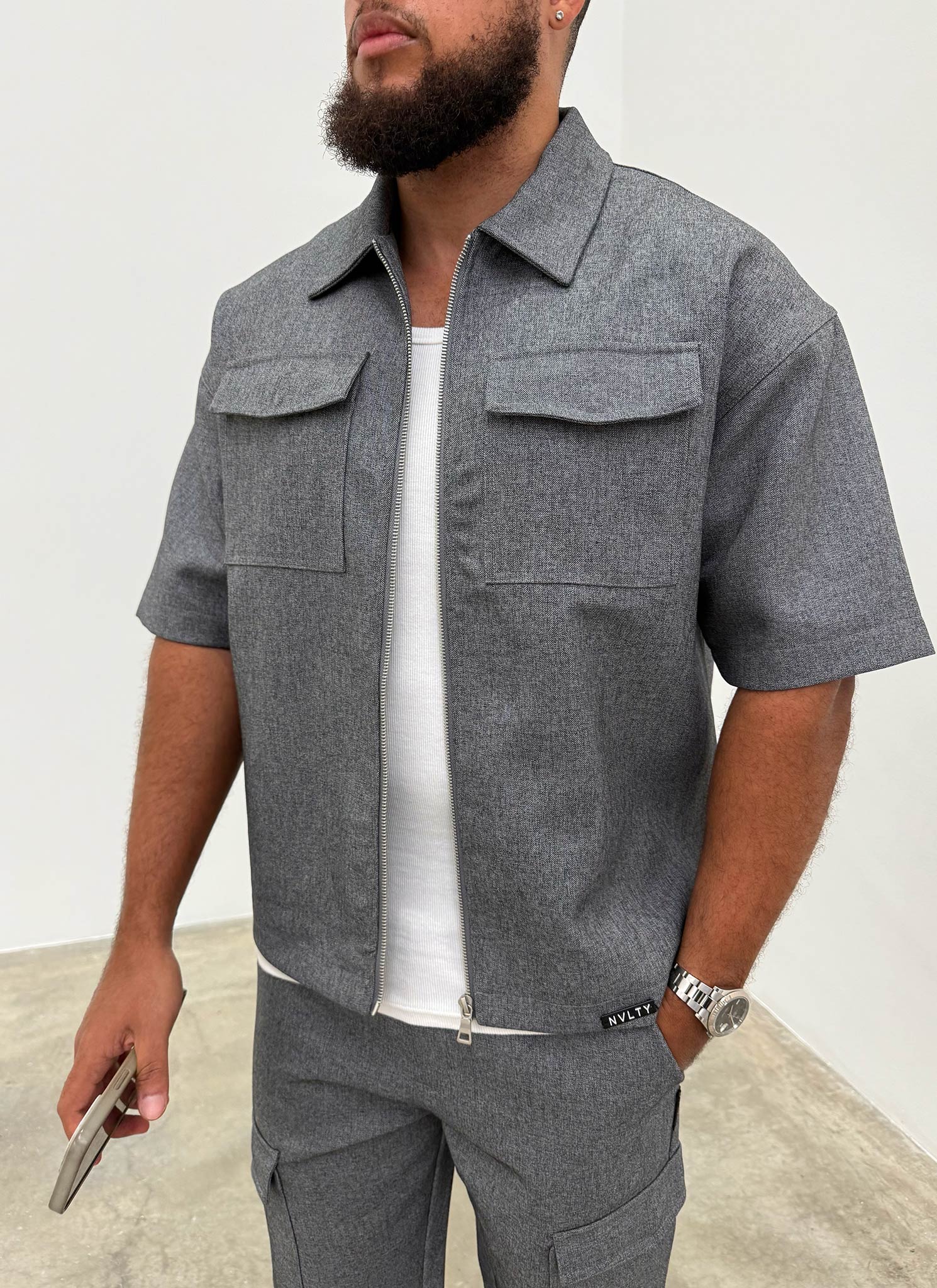 Tailored Militant Shirt - Grey