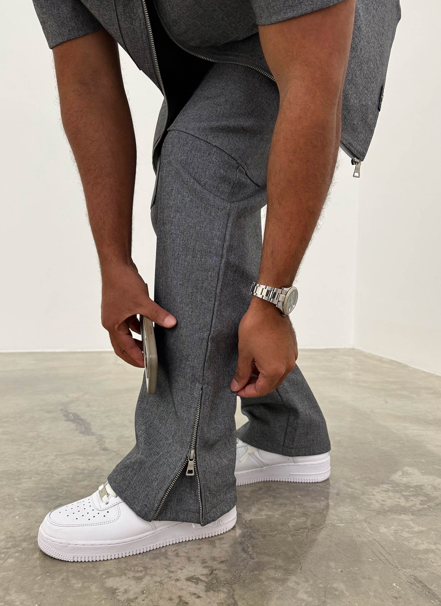 Tailored Militant Pants - Grey