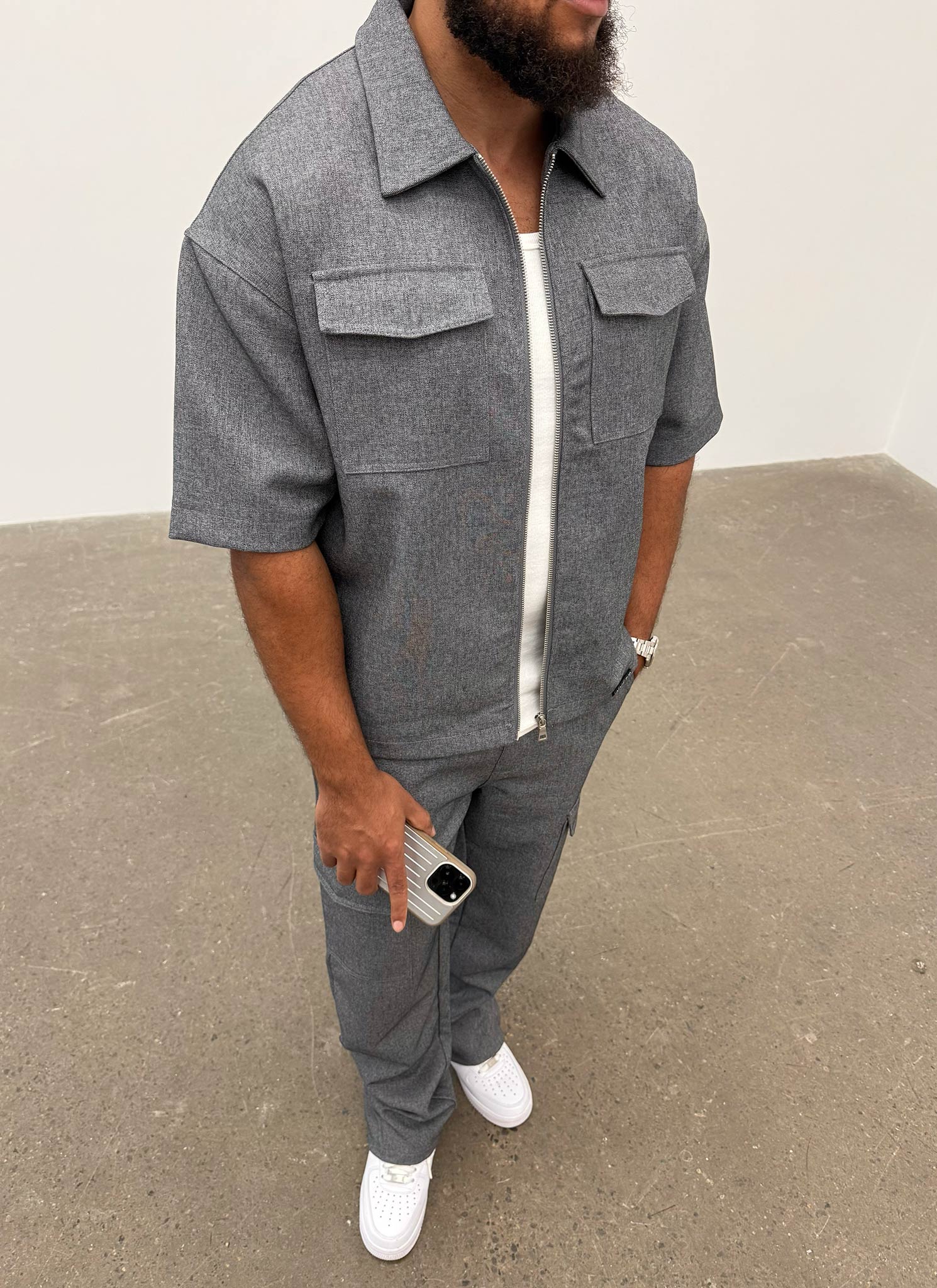 Tailored Militant Shirt - Grey